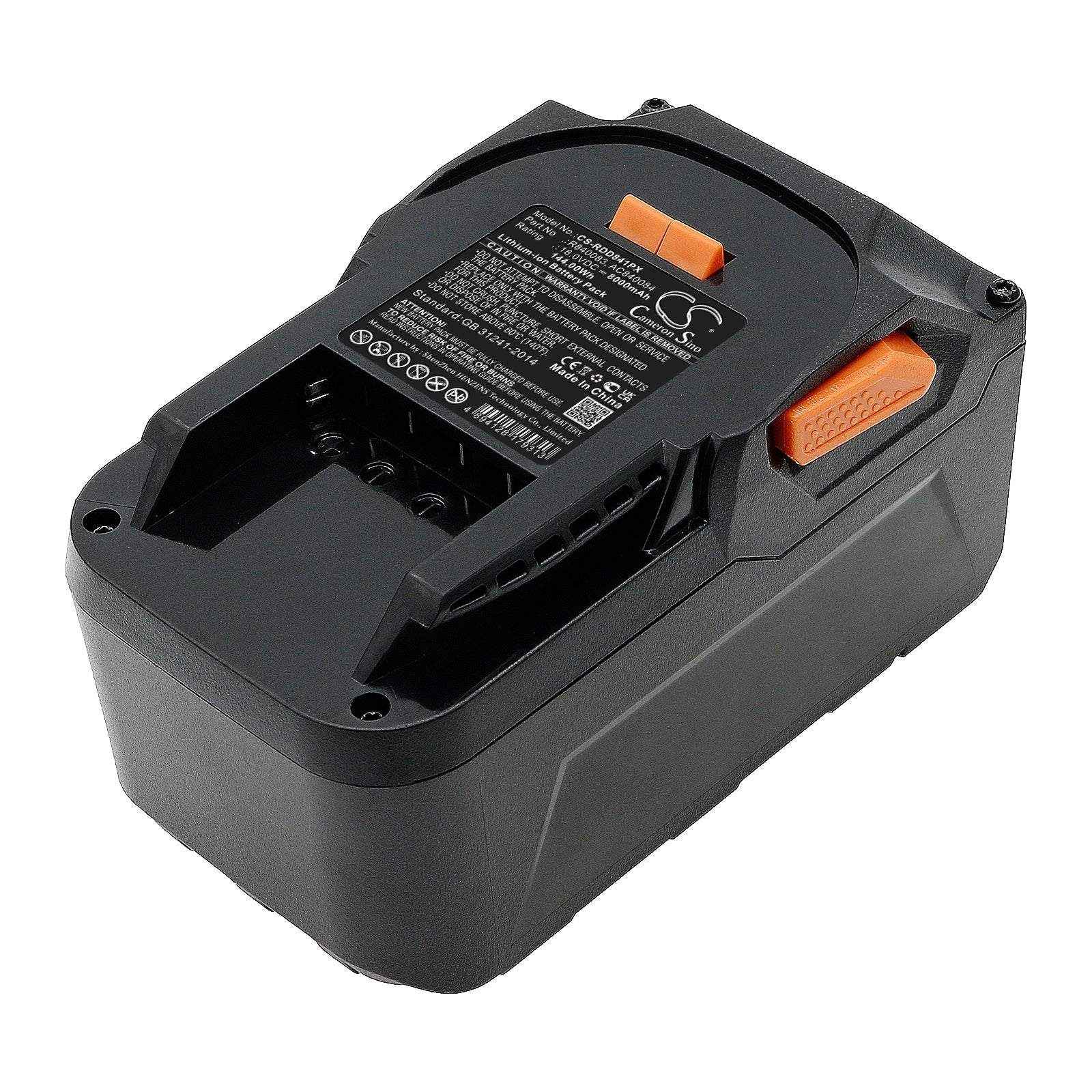 Li-ion, Power Tools Battery fits Ridgid 130383001, 130383025, 18.0V, 8000mAh Power Tools Cameron Sino Technology Limited