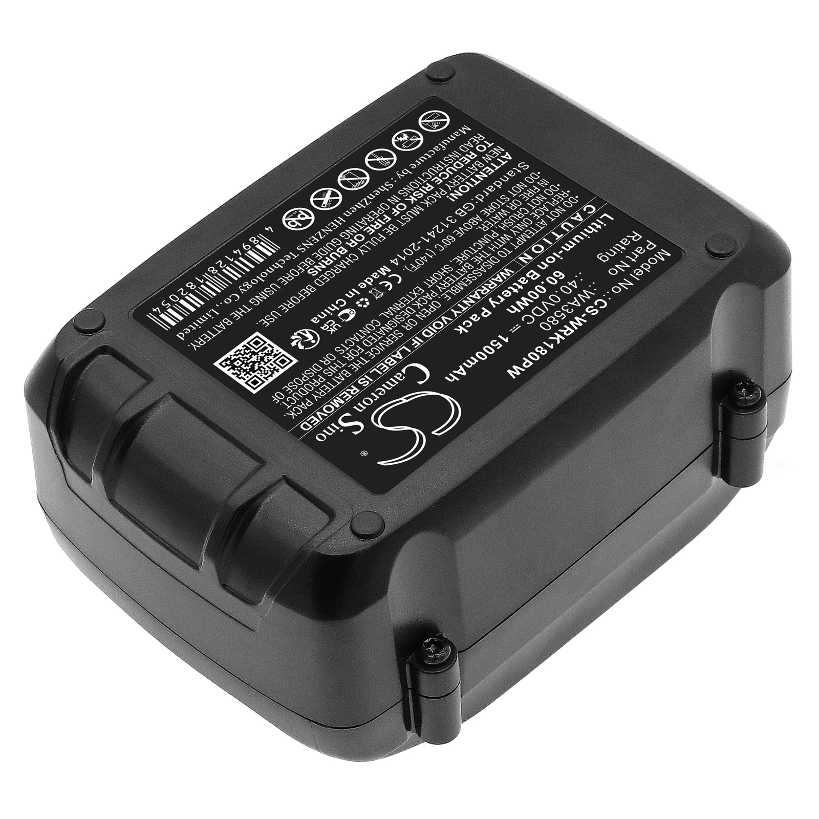 Li-ion, Power Tools Battery fits Worx Wa3747, Wa3877, 40.0V, 1500mAh Power Tools Cameron Sino Technology Limited