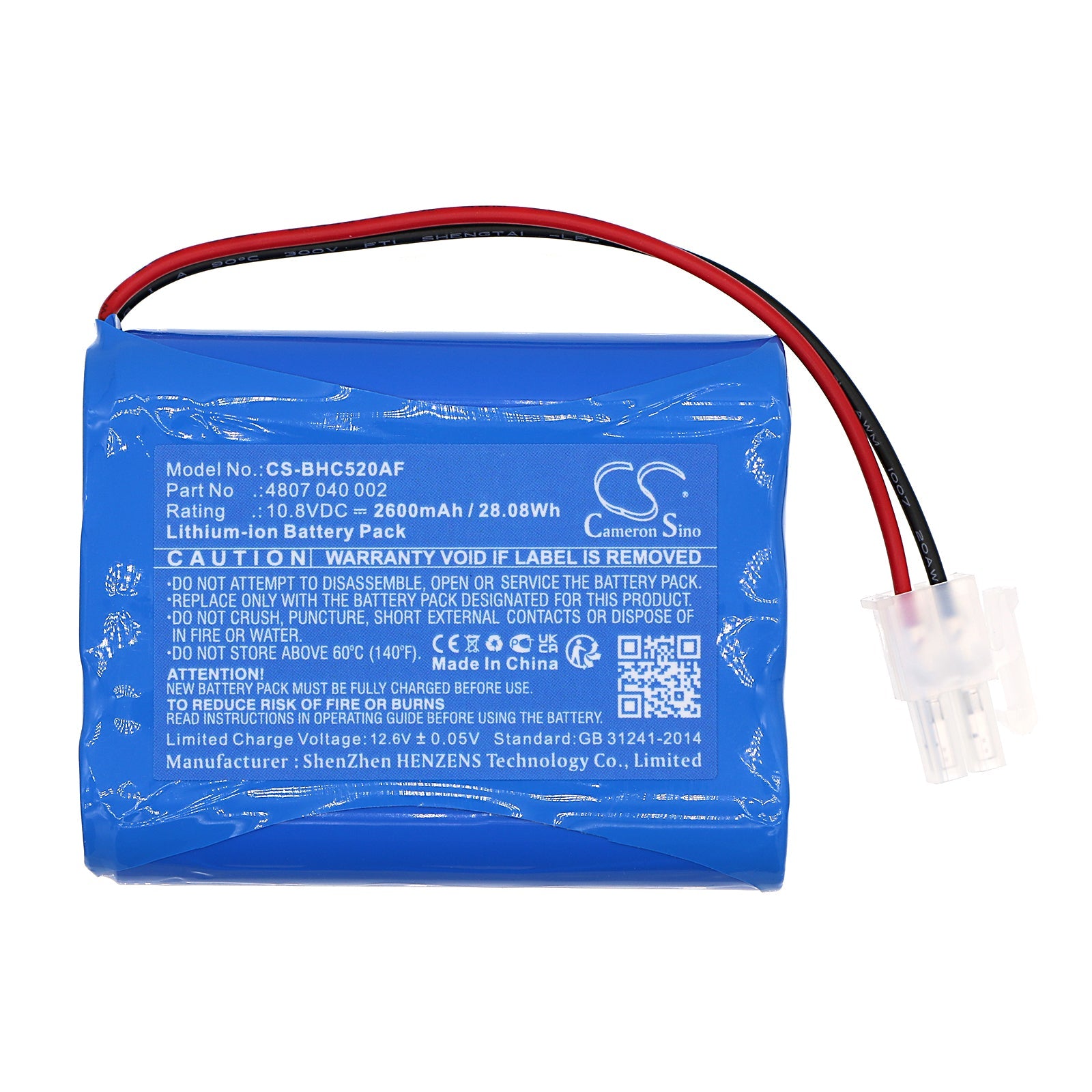Li-ion, Smart Home Battery fits Simu 2008797, 2447-3031-02, 10.8V, 2600mAh Smart Home Cameron Sino Technology Limited
