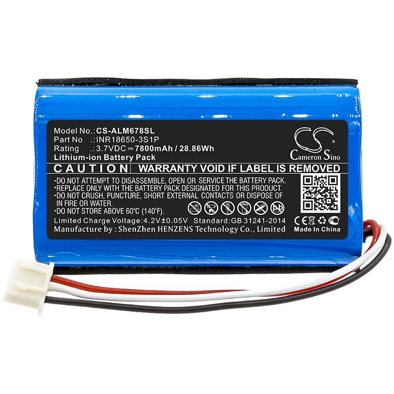 Li-ion Speaker Battery fits Altec Lansing, Imw678, Imw678-blk 3.7V, 7800mAh Speaker Cameron Sino Technology Limited