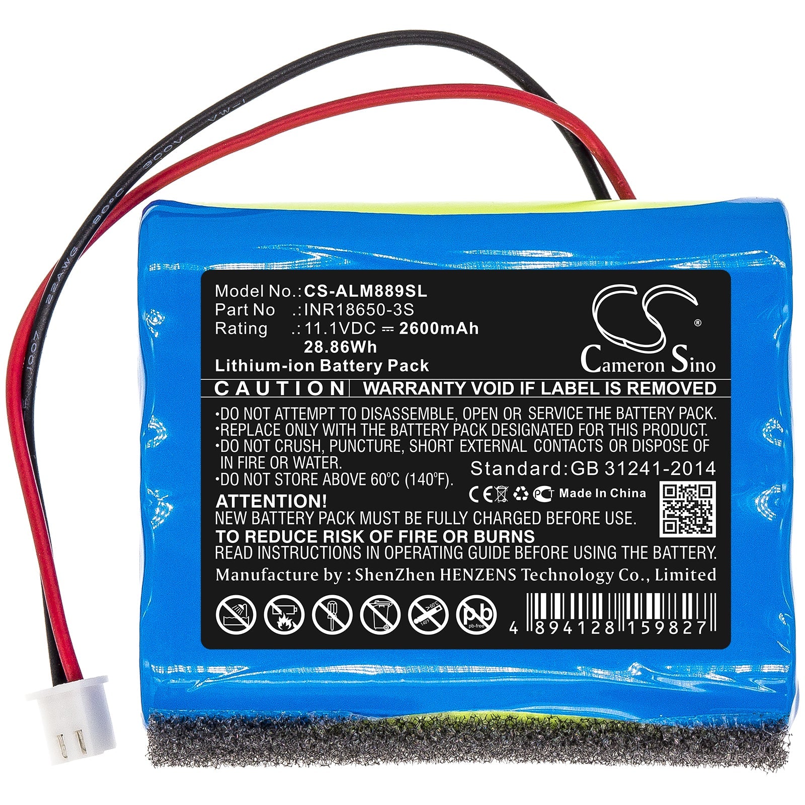 Li-ion Speaker Battery fits Altec Lansing, Inr18650-3s 11.1V, 2600mAh Speaker Cameron Sino Technology Limited