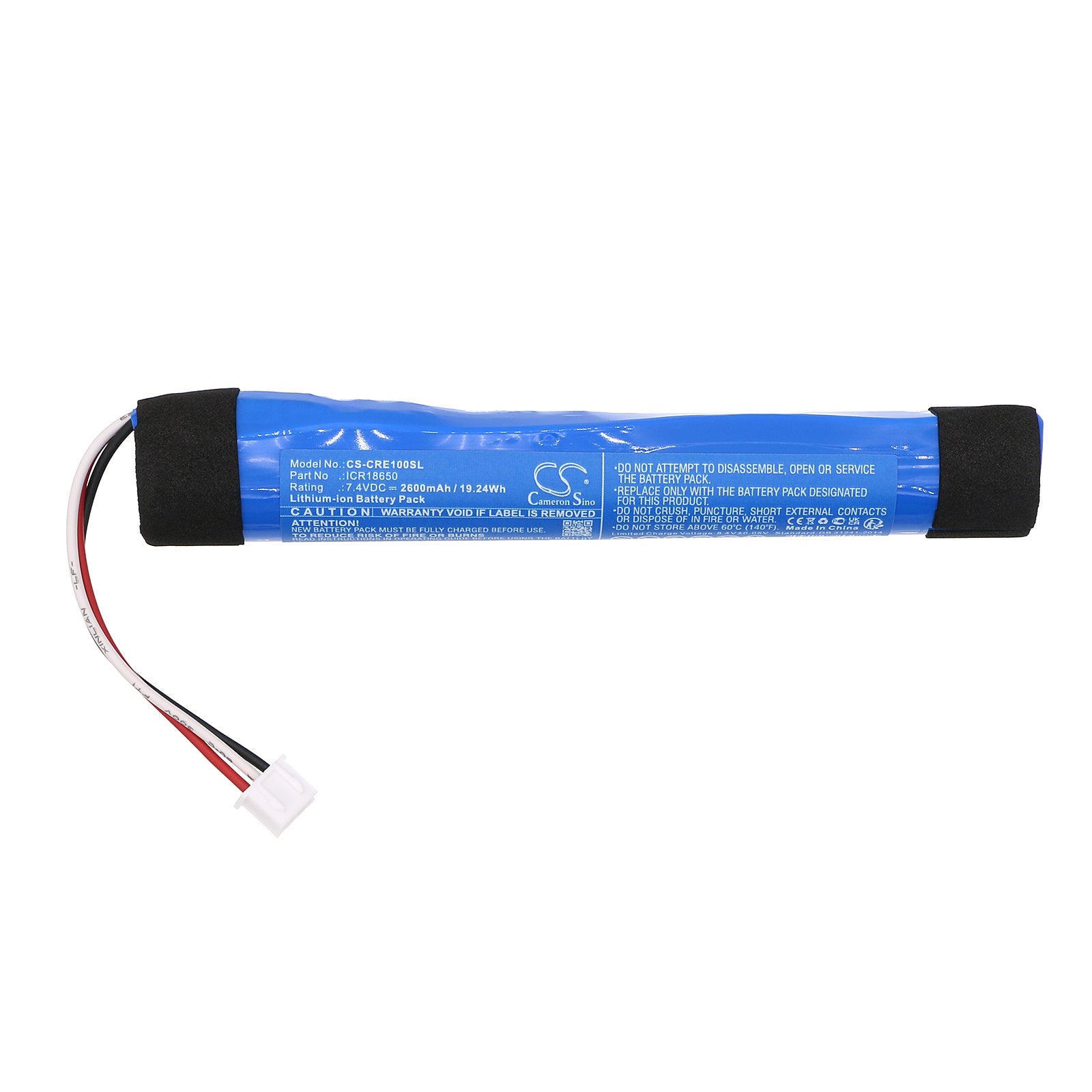 Li-ion, Speaker Battery fits Cleer Stage, 7.4V, 2600mAh Speaker Cameron Sino Technology Limited