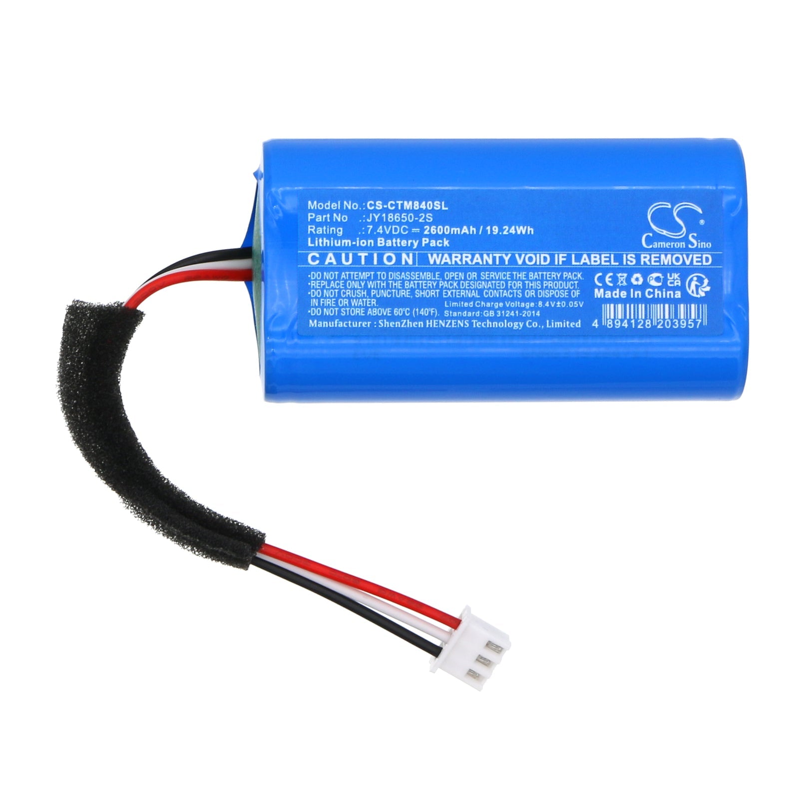 Li-ion, Speaker Battery fits Creative Mf8405, Muvo Go, 7.4V, 2600mAh Speaker Cameron Sino Technology Limited