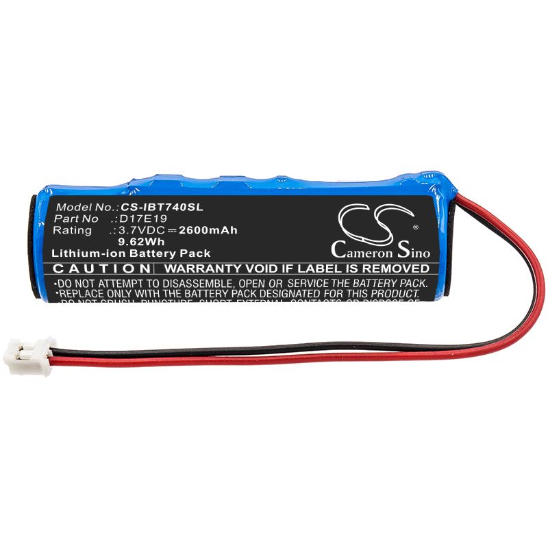 Li-ion Speaker Battery fits Ihome, Ibt74 3.7V, 2600mAh Speaker Cameron Sino Technology Limited