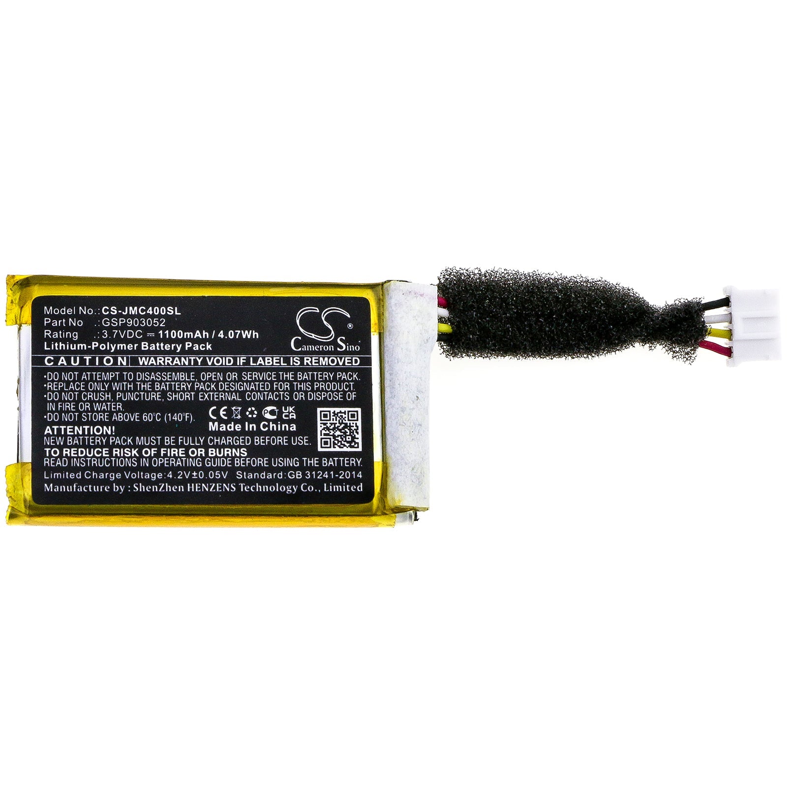 Li-ion Speaker Battery fits Jbl, An0402-jk0009880, Clip 4 3.7V, 1100mAh Speaker Cameron Sino Technology Limited
