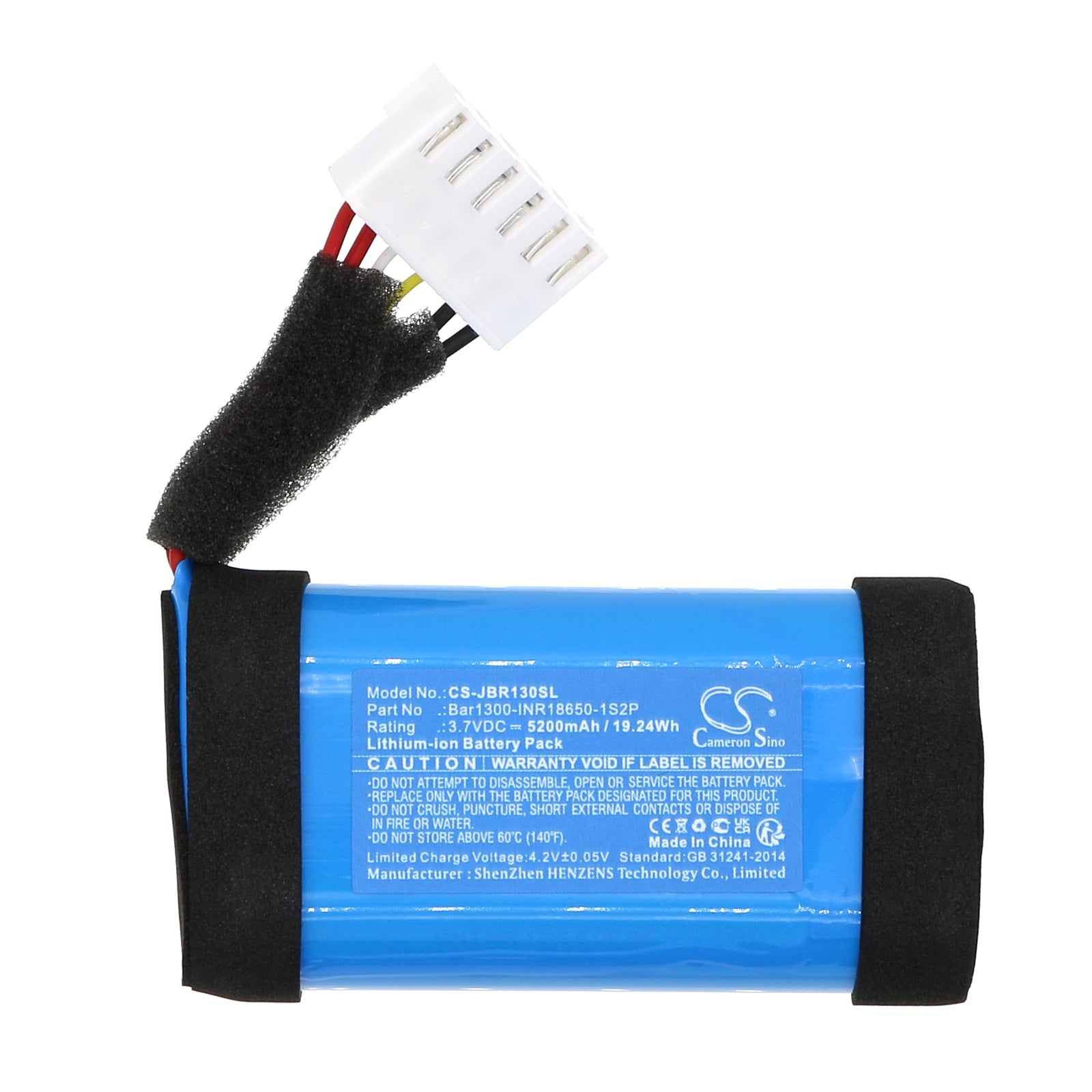 Li-ion, Speaker Battery fits Jbl Bar 1000, Bar 1300, 3.7V, 5200mAh Speaker Cameron Sino Technology Limited
