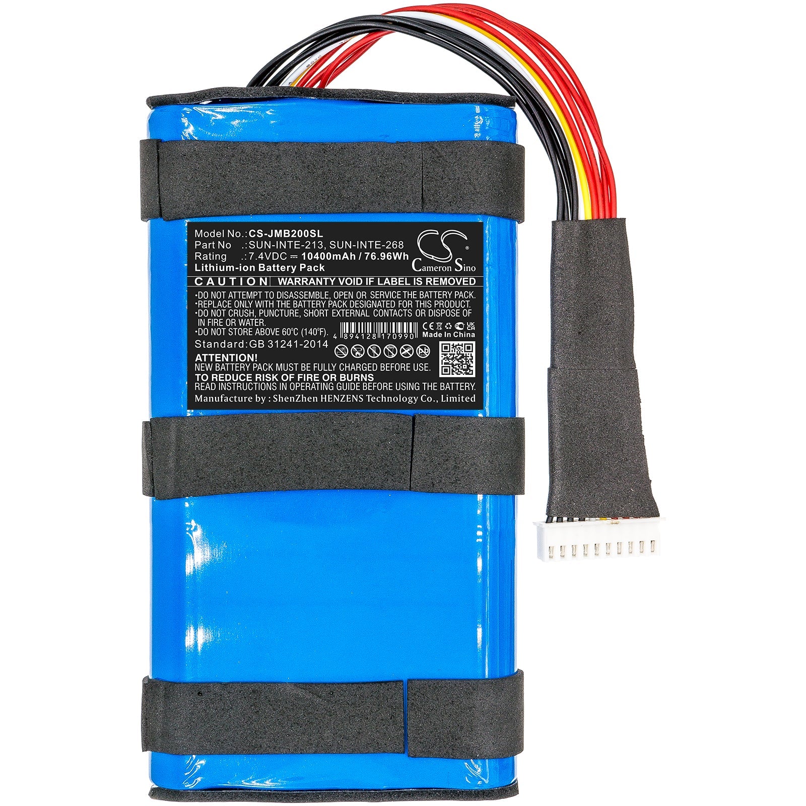 Li-ion, Speaker Battery fits Jbl Boombox 2, 7.4V, 10400mAh Speaker Cameron Sino Technology Limited