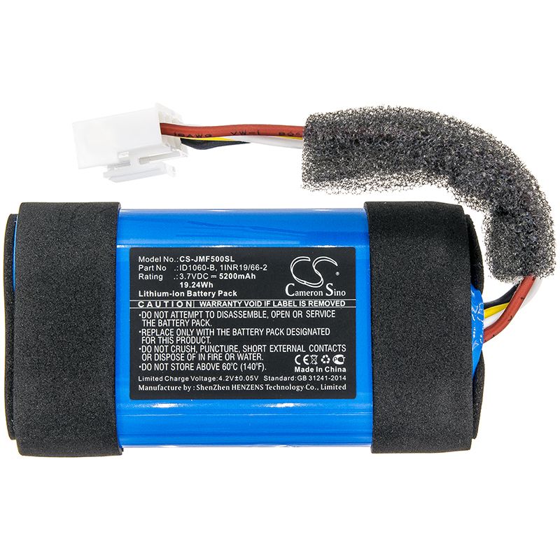 Li-ion Speaker Battery fits Jbl, Flip 5, Jblflip5whtam 3.7V, 5200mAh Speaker Cameron Sino Technology Limited