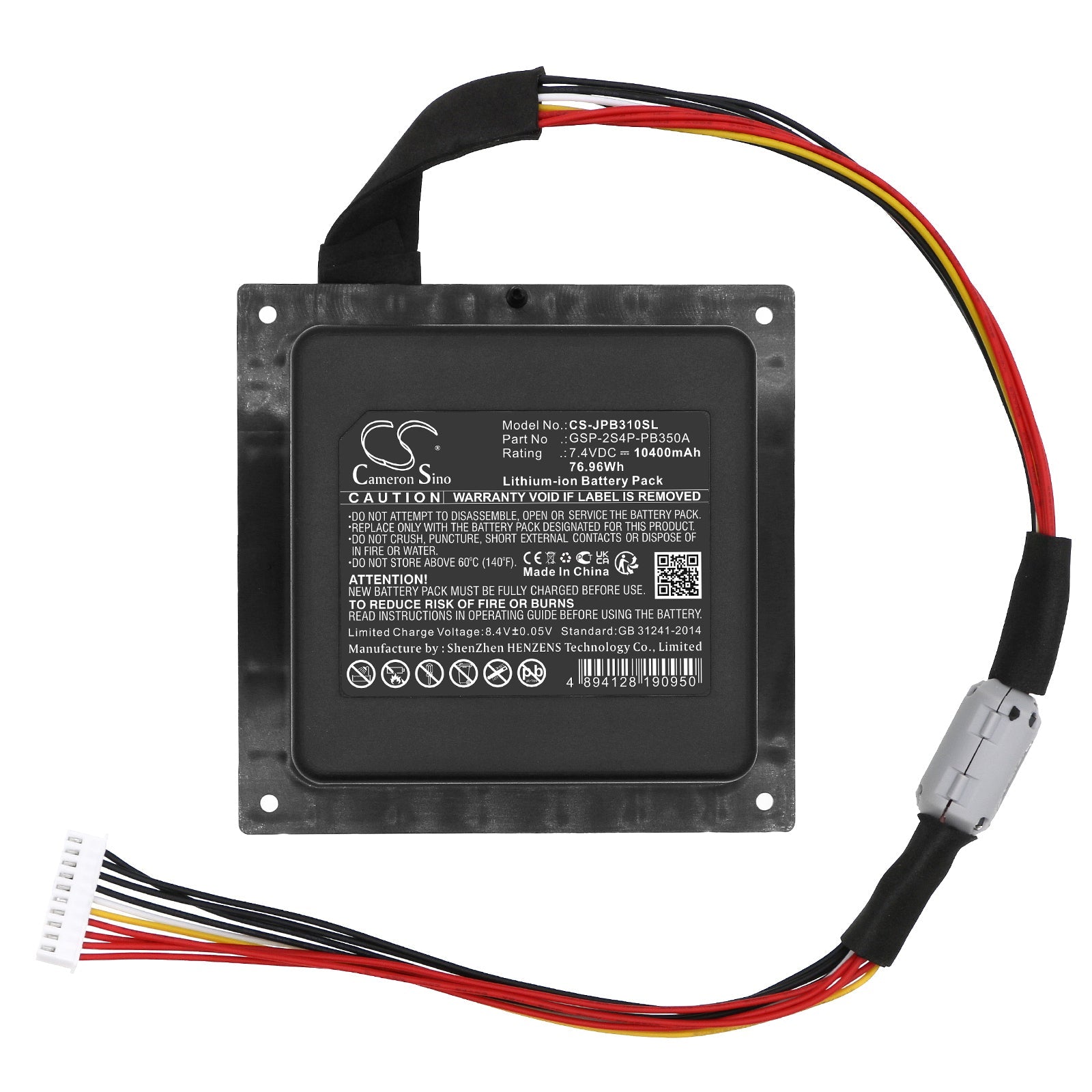 Li-ion, Speaker Battery fits Jbl Partybox 310, 7.4V, 10400mAh Speaker Cameron Sino Technology Limited