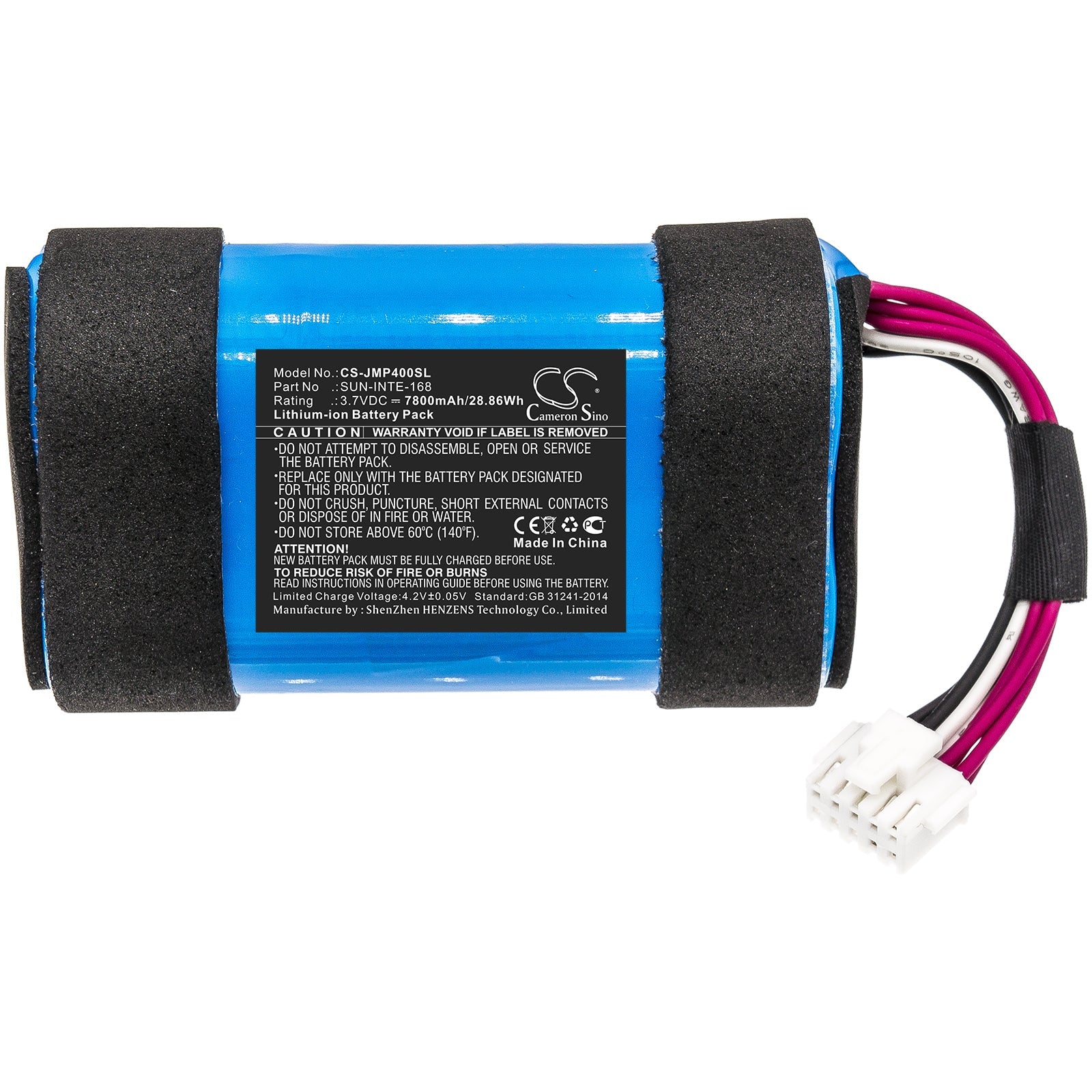 Li-ion Speaker Battery fits Jbl, Pulse 4 3.7V, 7800mAh Speaker Cameron Sino Technology Limited