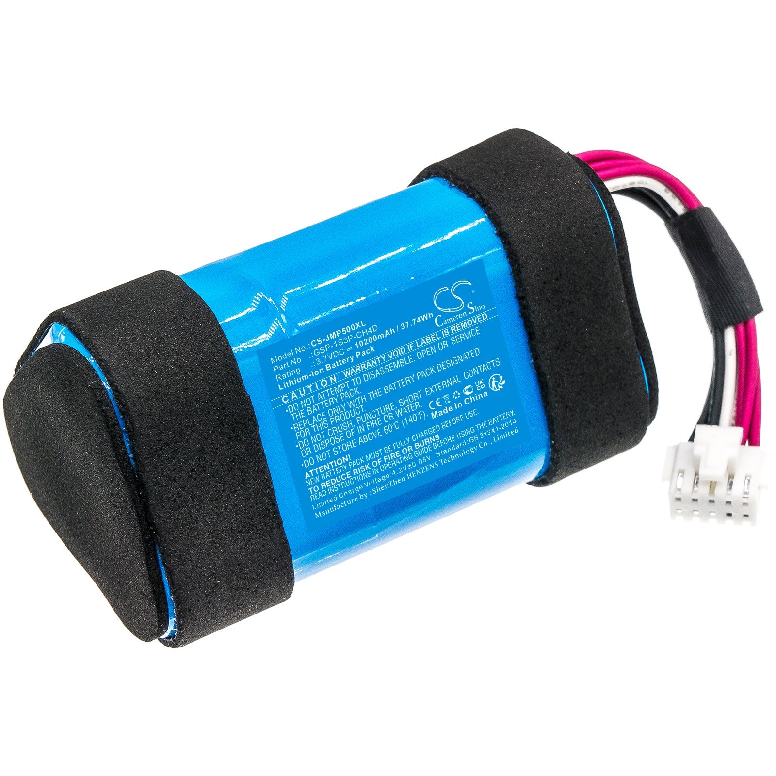 Li-ion, Speaker Battery fits Jbl Pulse 5, 3.7V, 10200mAh Speaker Cameron Sino Technology Limited
