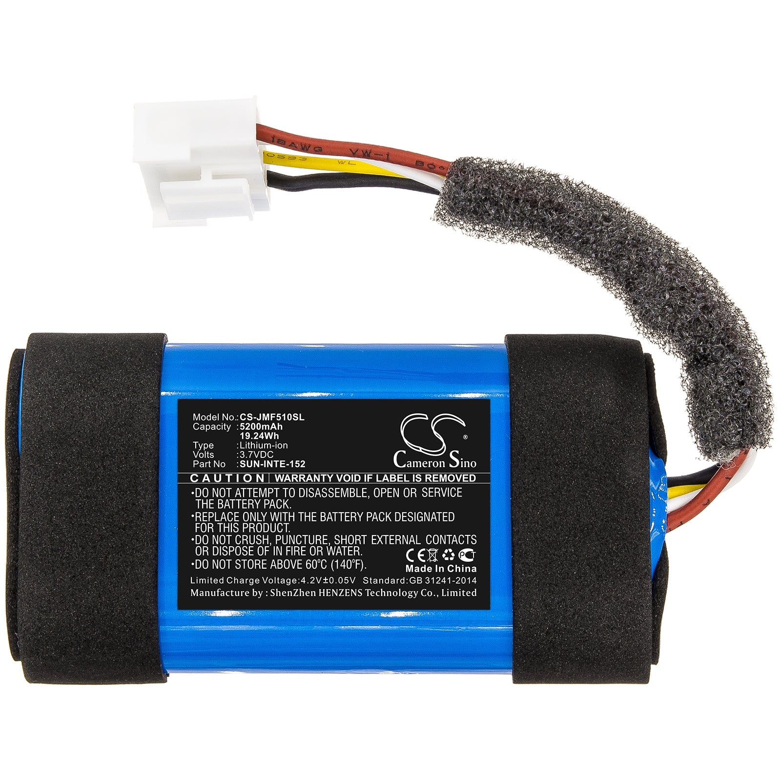 Li-ion Speaker Battery fits Jbl, Sun-inte-152 3.7V, 5200mAh Speaker Cameron Sino Technology Limited