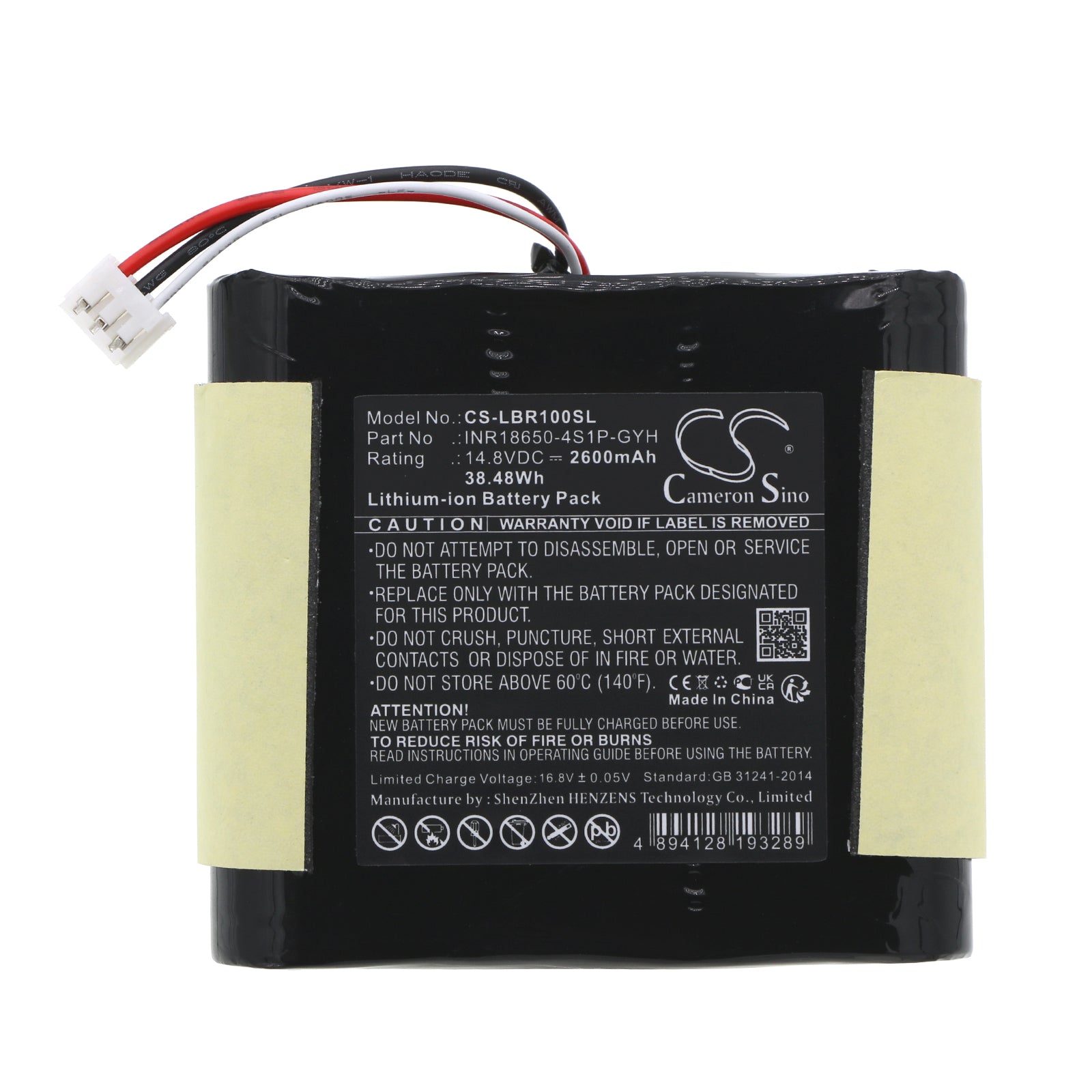 Li-ion, Speaker Battery fits Libratone Inr18650-4s1p-gyh, 14.8V, 2600mAh Speaker Cameron Sino Technology Limited