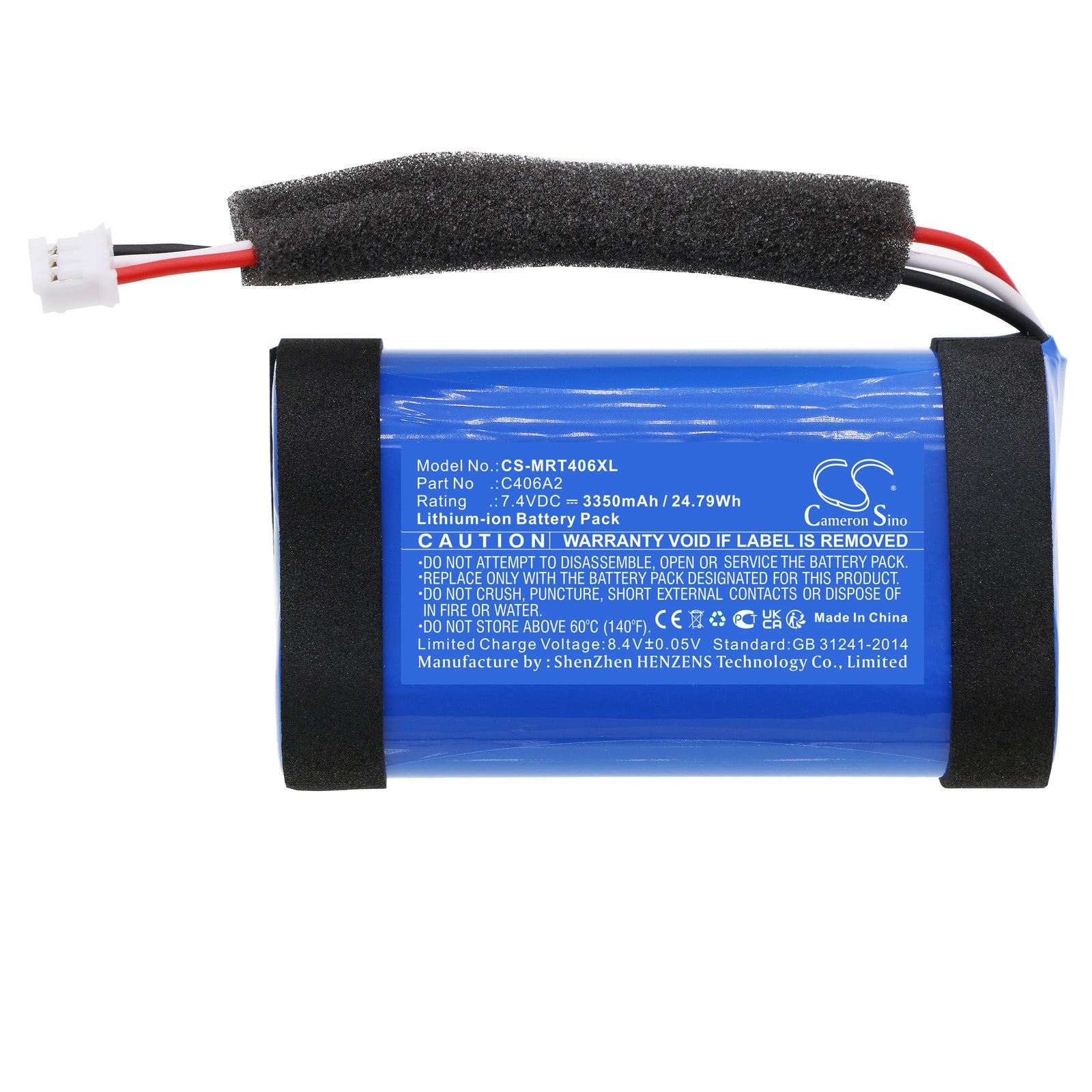 Li-ion, Speaker Battery fits Marshall 1001908, 1005696, 7.4V, 3350mAh Speaker Cameron Sino Technology Limited