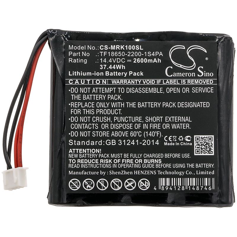 Li-ion Speaker Battery Fits Marshall, Kilburn 14.4v, 2600mah Speaker Cameron Sino Technology Limited