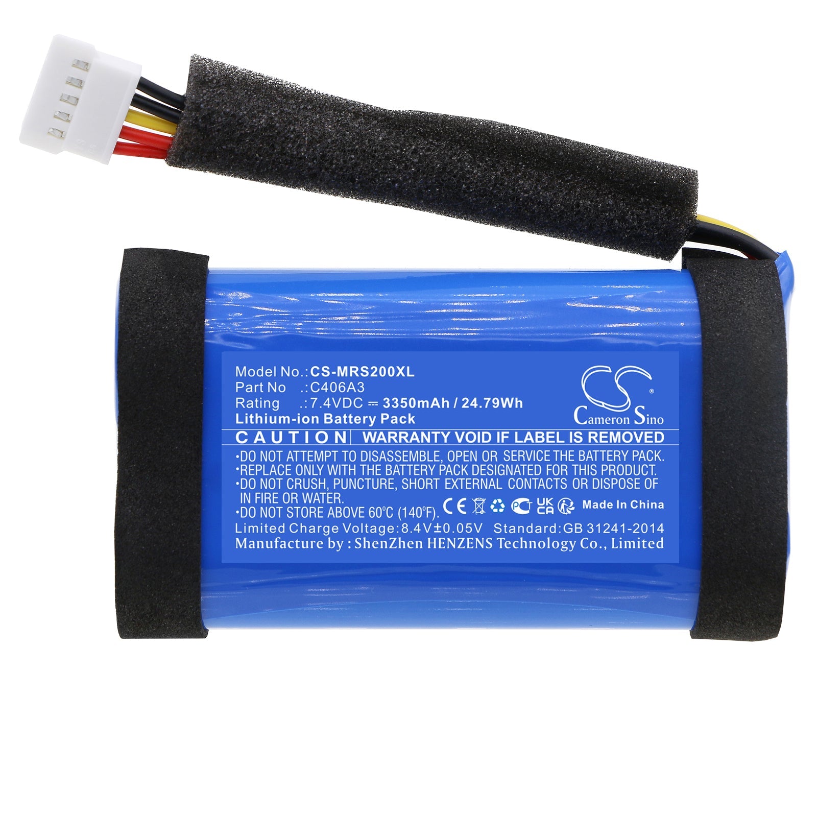 Li-ion, Speaker Battery fits Marshall Stockwell Ii, 7.4V, 3350mAh Speaker Cameron Sino Technology Limited