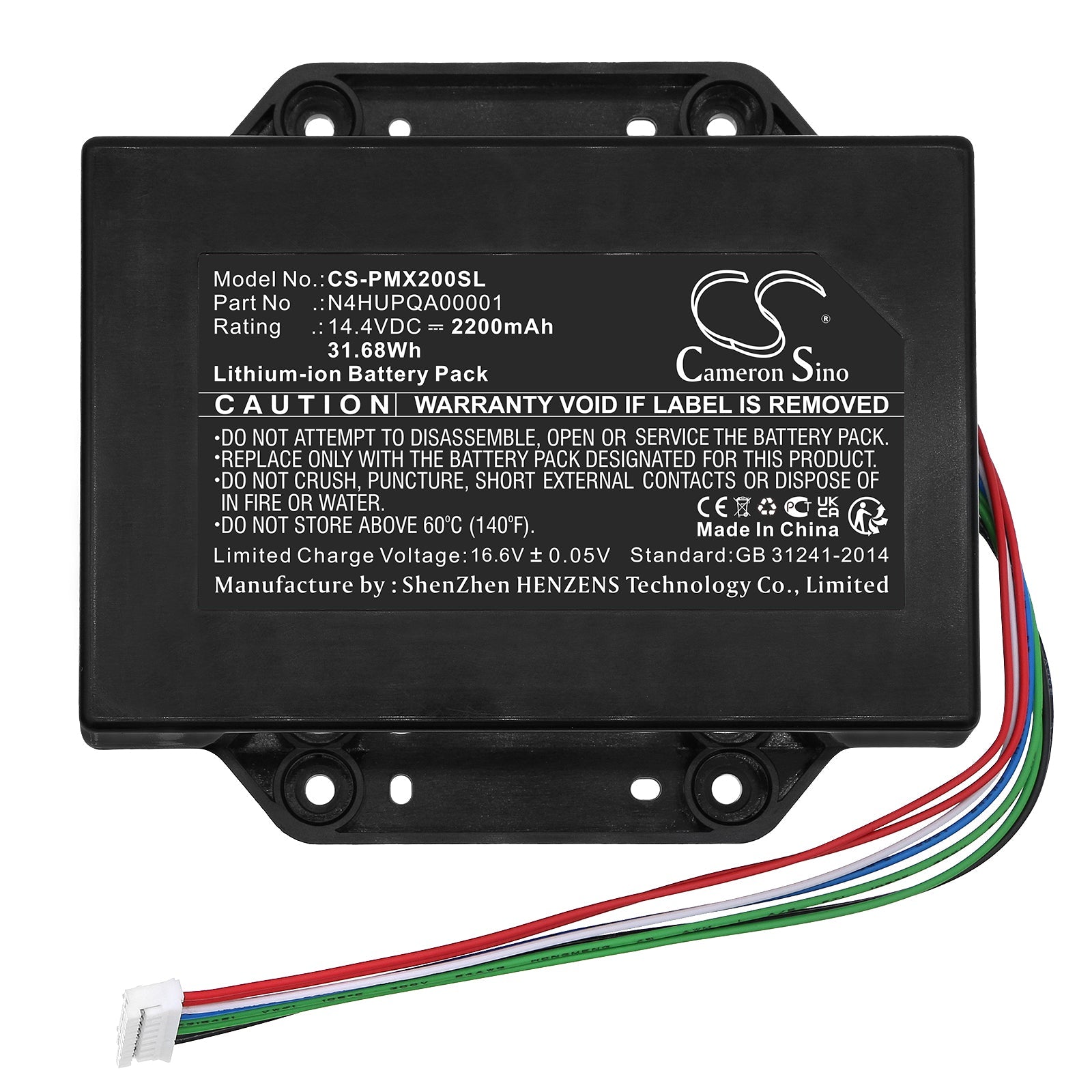 Li-ion, Speaker Battery fits Panasonic Sc-tmax20, Sc-tmax20gsk, 14.4V, 2200mAh Speaker Cameron Sino Technology Limited