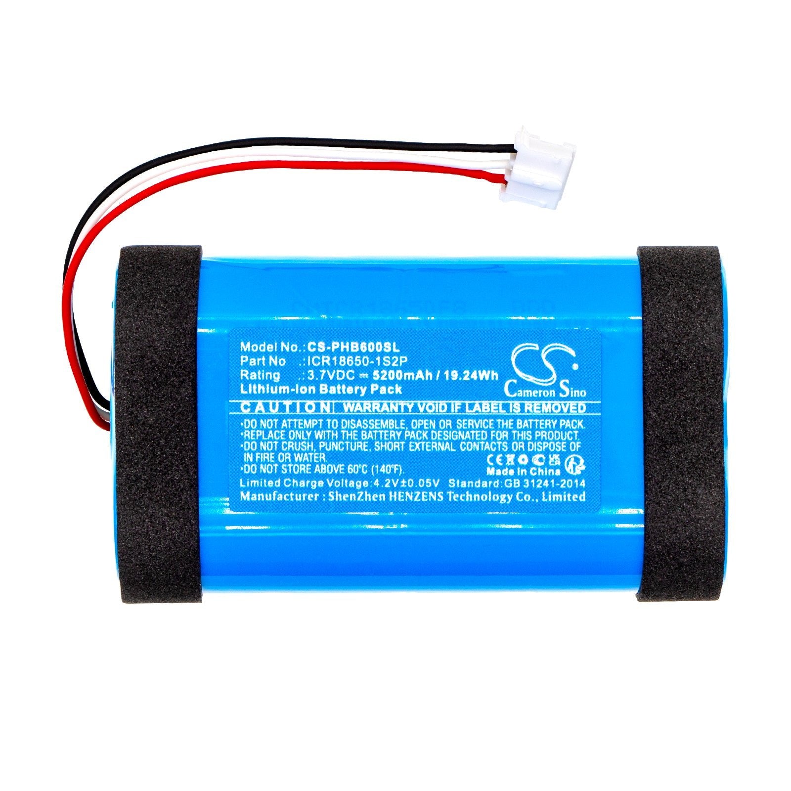 Li-ion, Speaker Battery fits Philips Bt6000, 3.7V, 5200mAh Speaker Cameron Sino Technology Limited