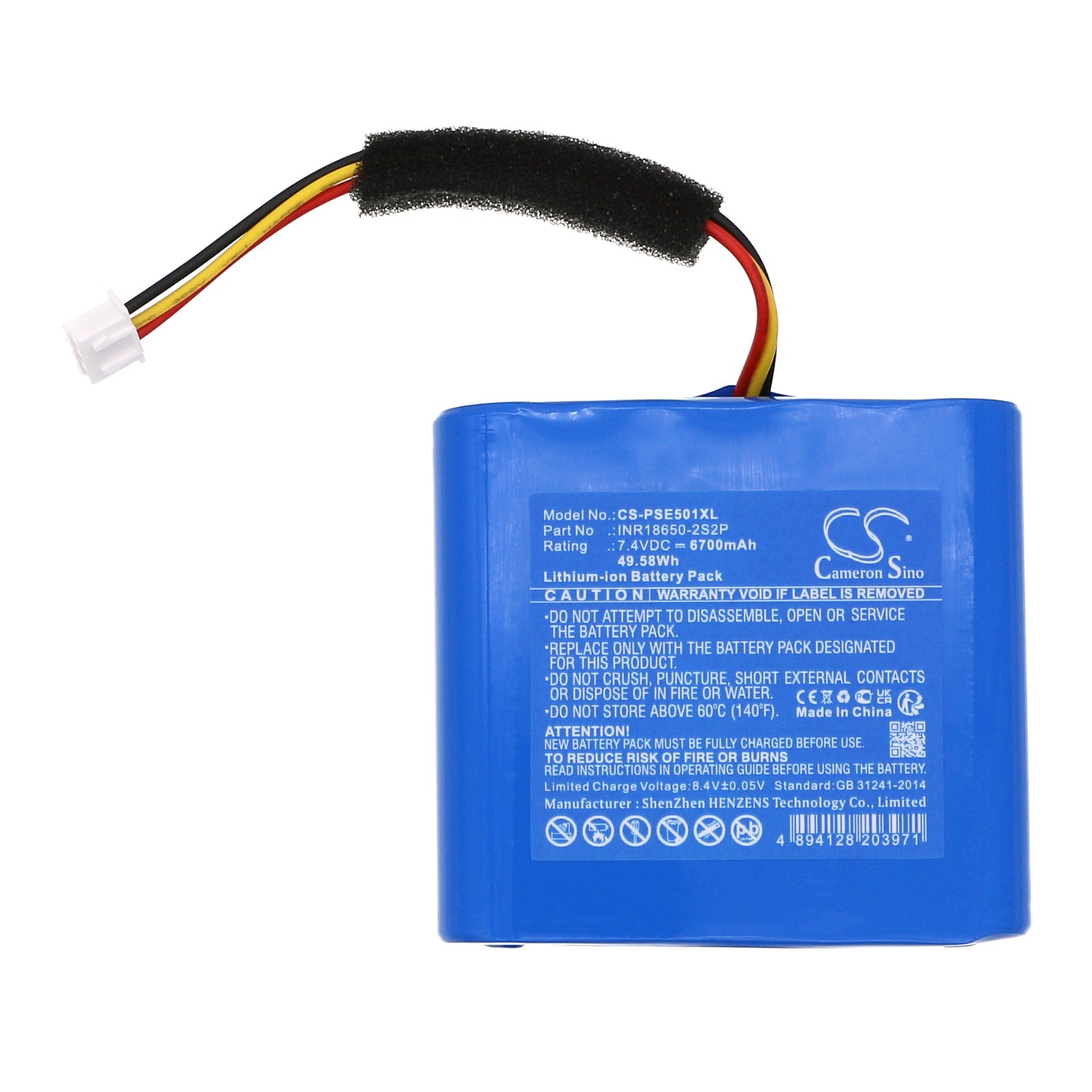 Li-ion, Speaker Battery fits Philips Pse0501, Pse0501/00, 7.4V, 6700mAh Speaker Cameron Sino Technology Limited