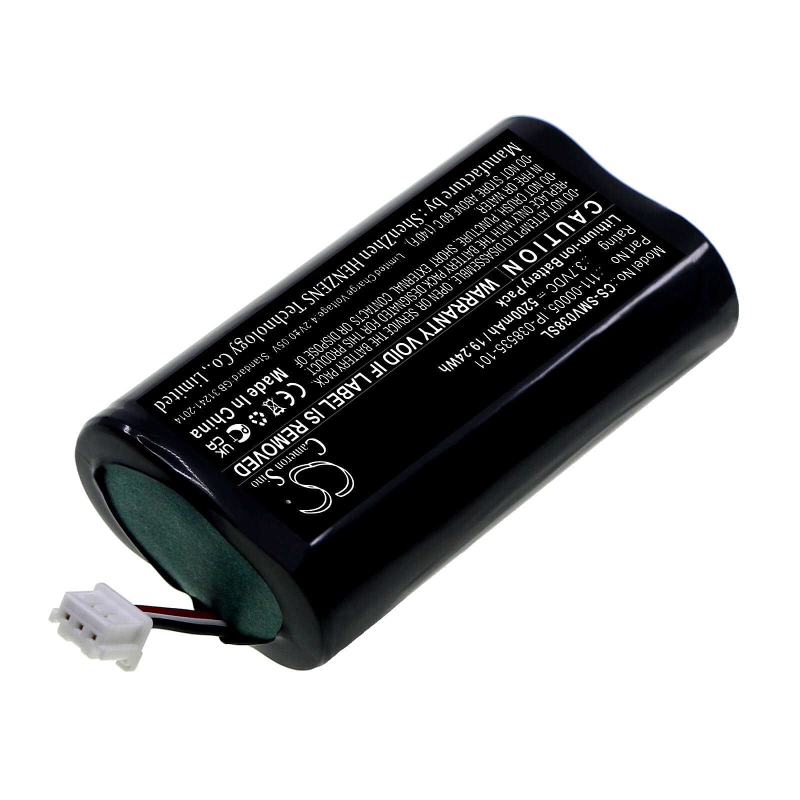 Li-ion Speaker Battery fits Sonos, Roam 3.7V, 5200mAh / 19.24Wh Speaker Cameron Sino Technology Limited