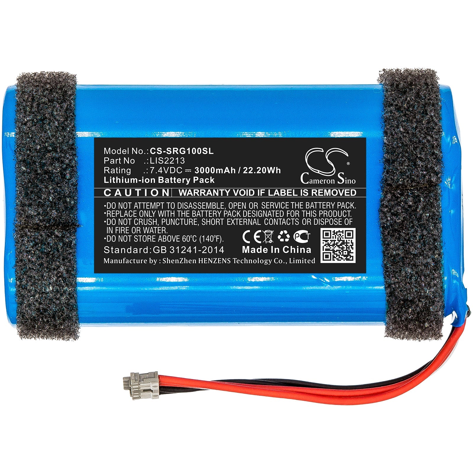Li-ion Speaker Battery fits Sony, Srs-hg1, Srs-hg110, Srs-hg2 7.4V, 3000mAh Speaker Cameron Sino Technology Limited