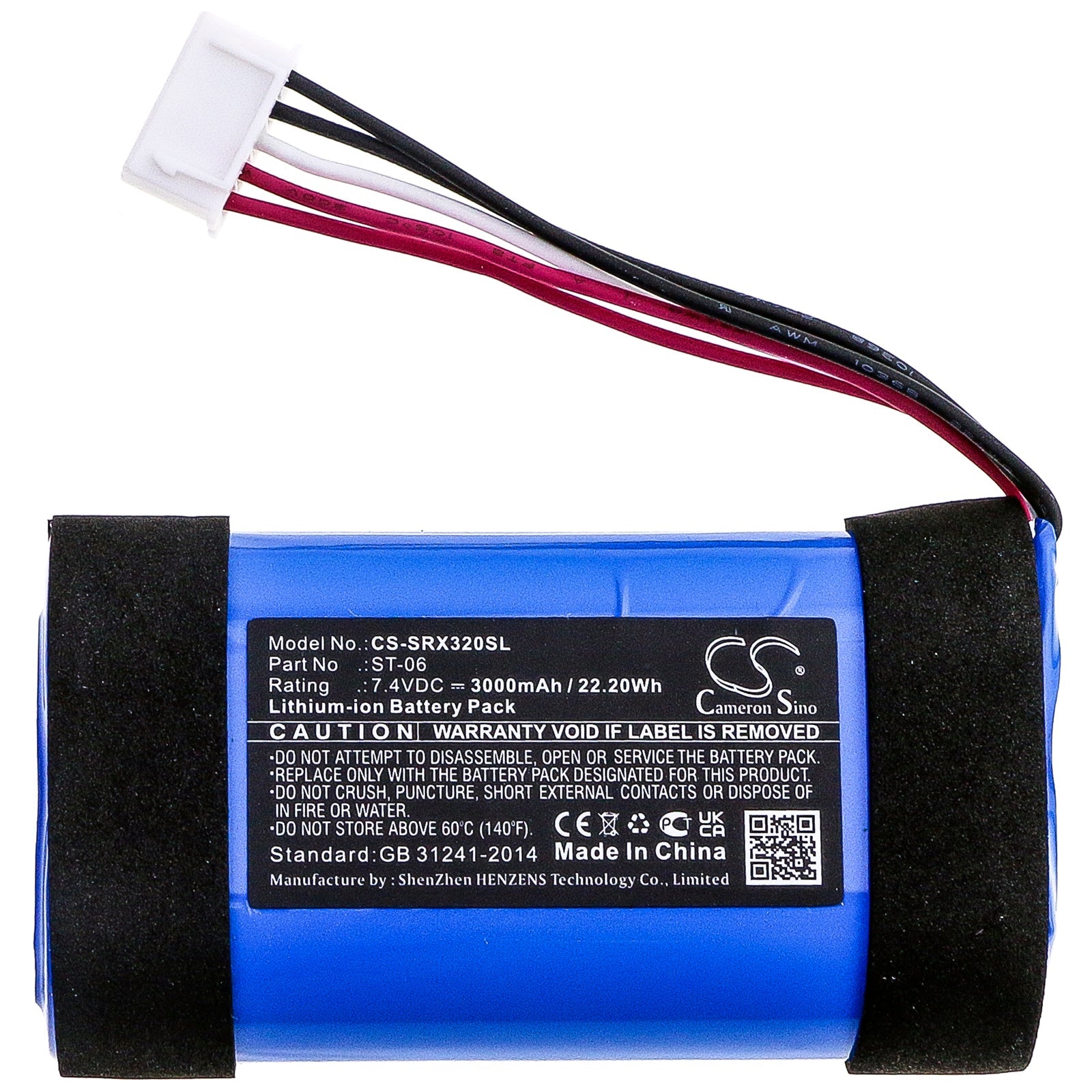 Li-ion Speaker Battery fits Sony, Srs-xb31, Srs-xb32, Srs-xb33 7.4V, 3000mAh Speaker Cameron Sino Technology Limited