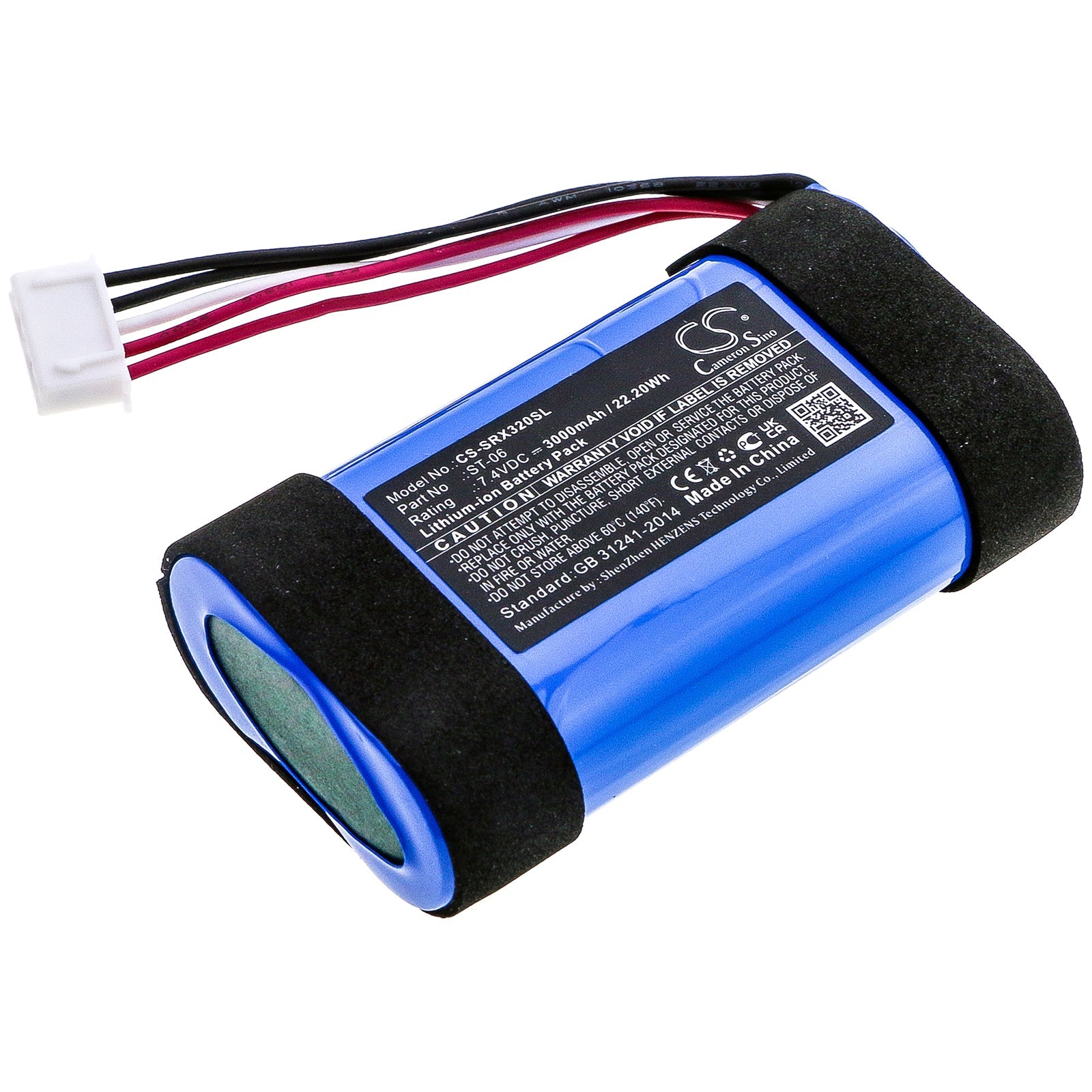 Li-ion Speaker Battery fits Sony, Srs-xb31, Srs-xb32, Srs-xb33 7.4V, 3000mAh Speaker Cameron Sino Technology Limited