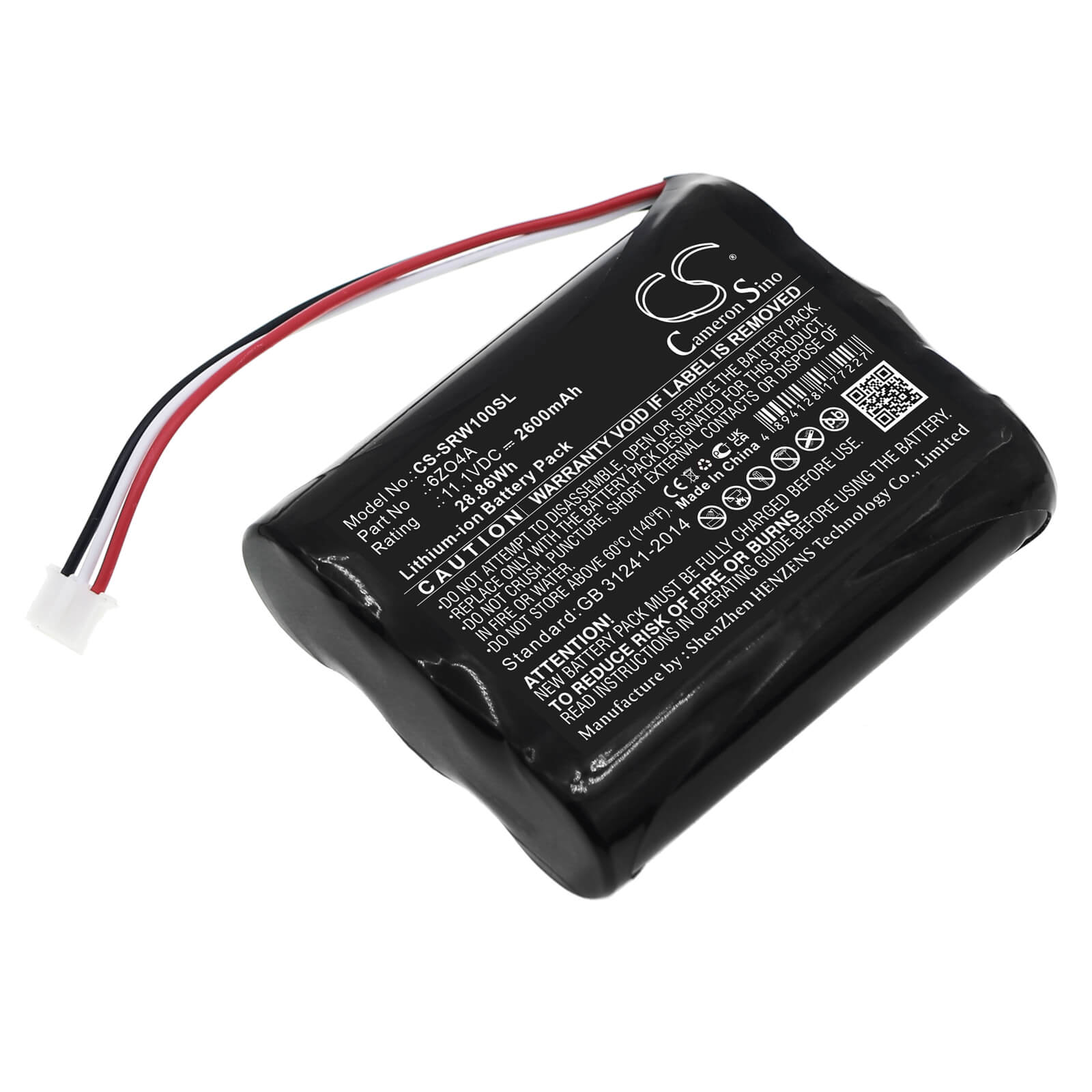 Li-ion Speaker Battery fits Sony, Vgf-wa1 11.1V, 2600mAh / 28.86Wh Speaker Cameron Sino Technology Limited