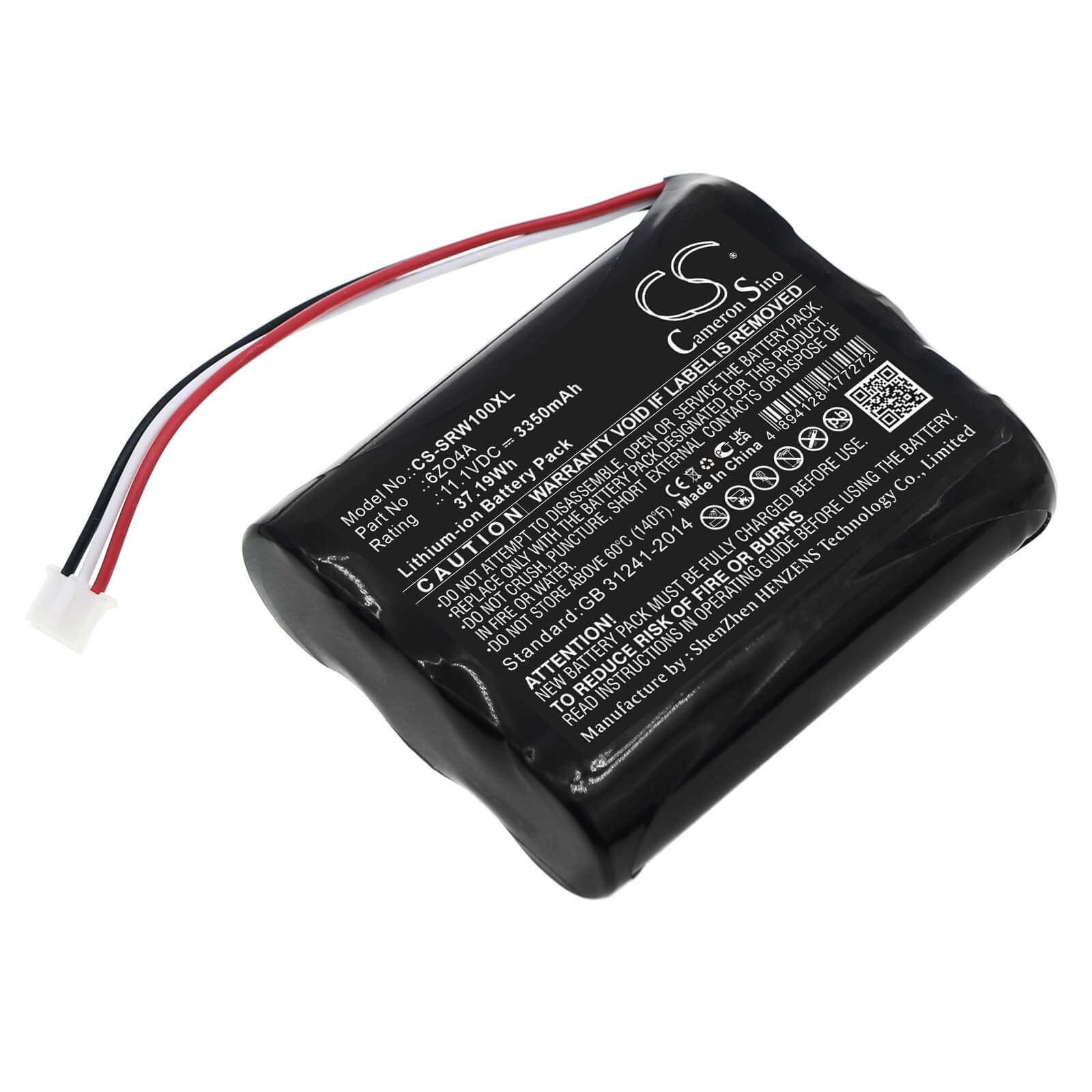 Li-ion Speaker Battery fits Sony, Vgf-wa1 11.1V, 3350mAh / 37.19Wh Speaker Cameron Sino Technology Limited