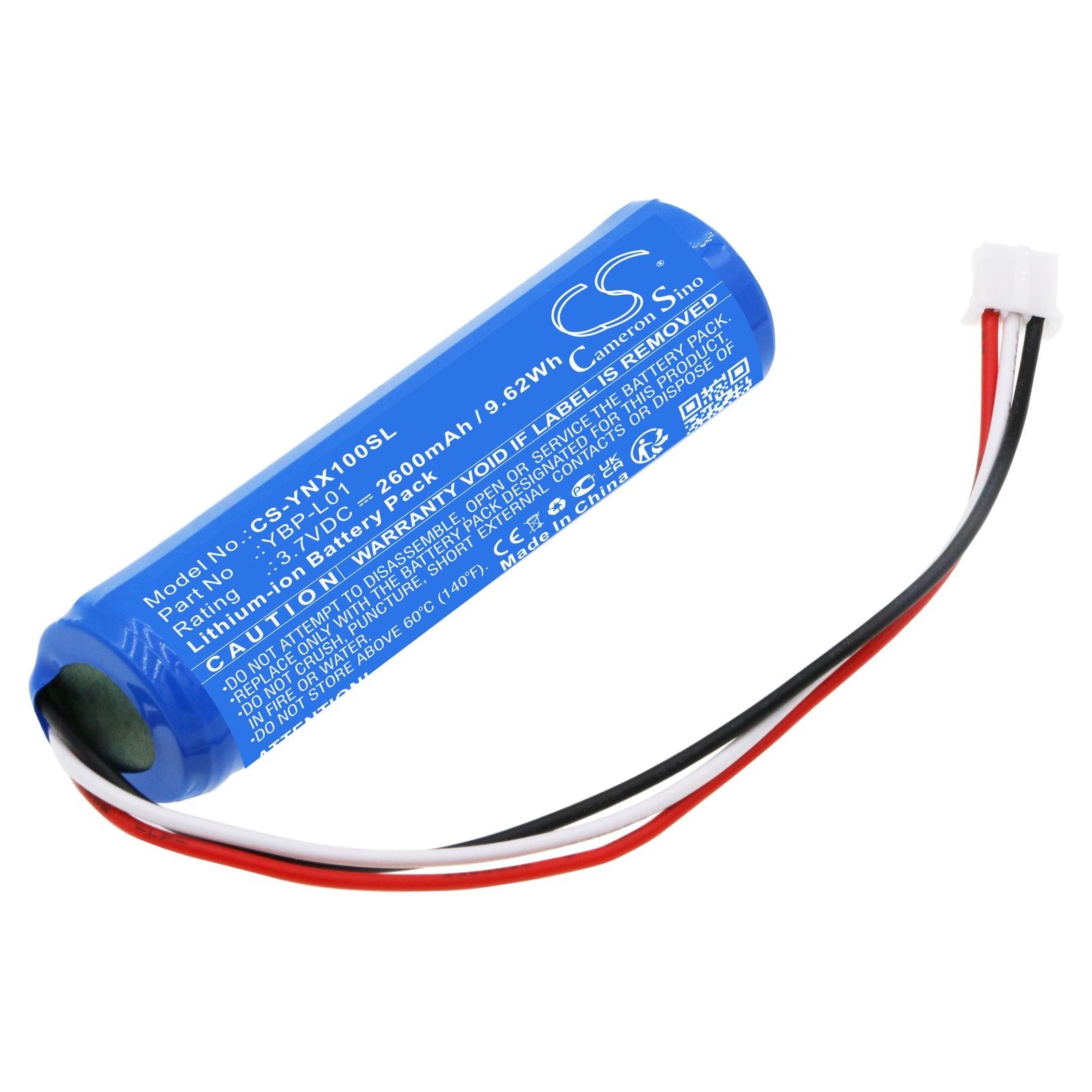 Li-ion, Speaker Battery fits Yamaha Nx-p100, 3.7V, 2600mAh Speaker Cameron Sino Technology Limited