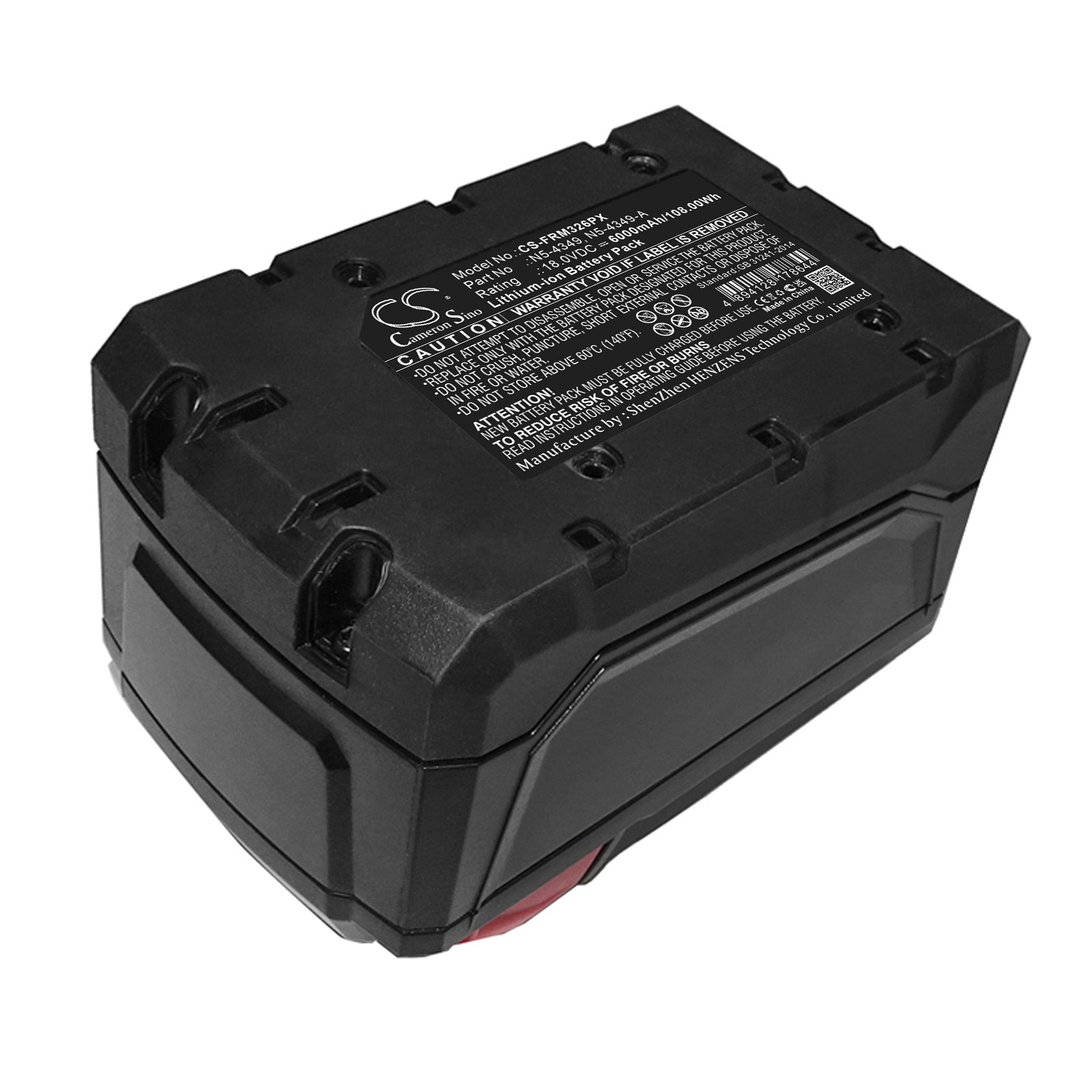 Li-ion, Strapping Tools Battery fits Fromm P318, P326, 18.0V, 6000mAh Strapping Tools Cameron Sino Technology Limited