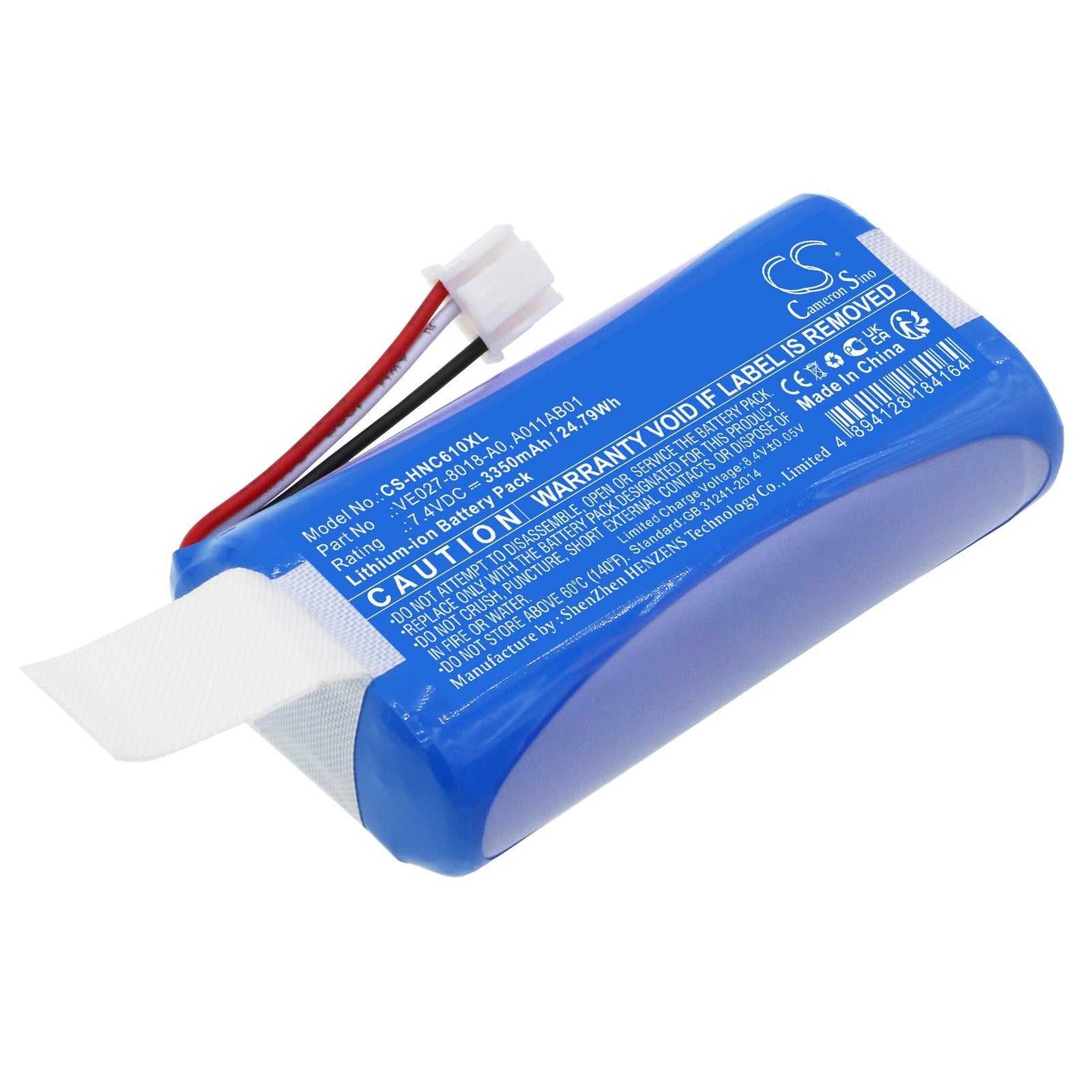 Li-ion, Tablet Battery fits Intermec 1011cm01, Cv61, 7.4V, 3350mAh Tablet Cameron Sino Technology Limited