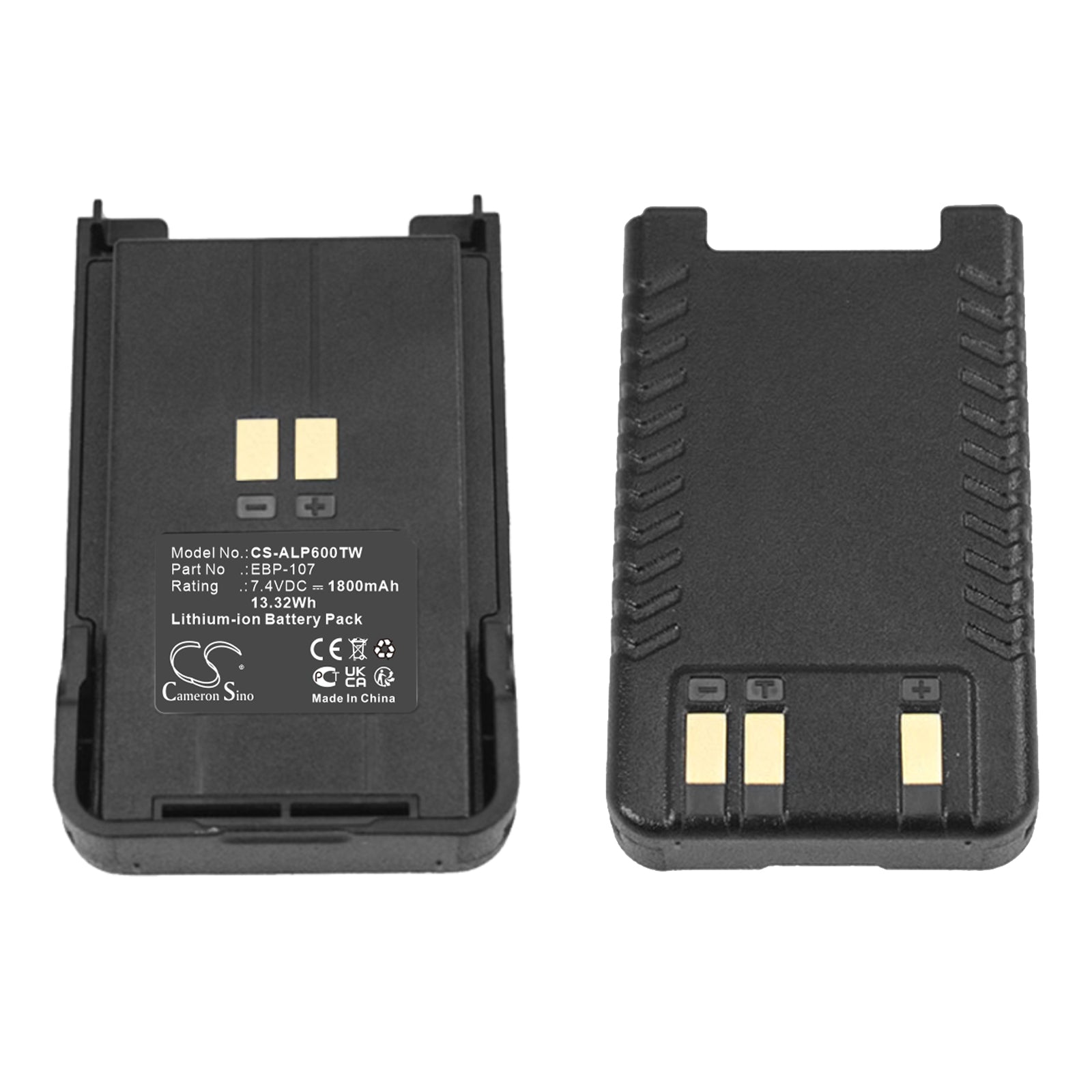 Li-ion, Two-Way Radio Battery fits Alinco Dj-crx6, Dj-crx7, 7.4V, 1800mAh Two-Way Radio Cameron Sino Technology Limited