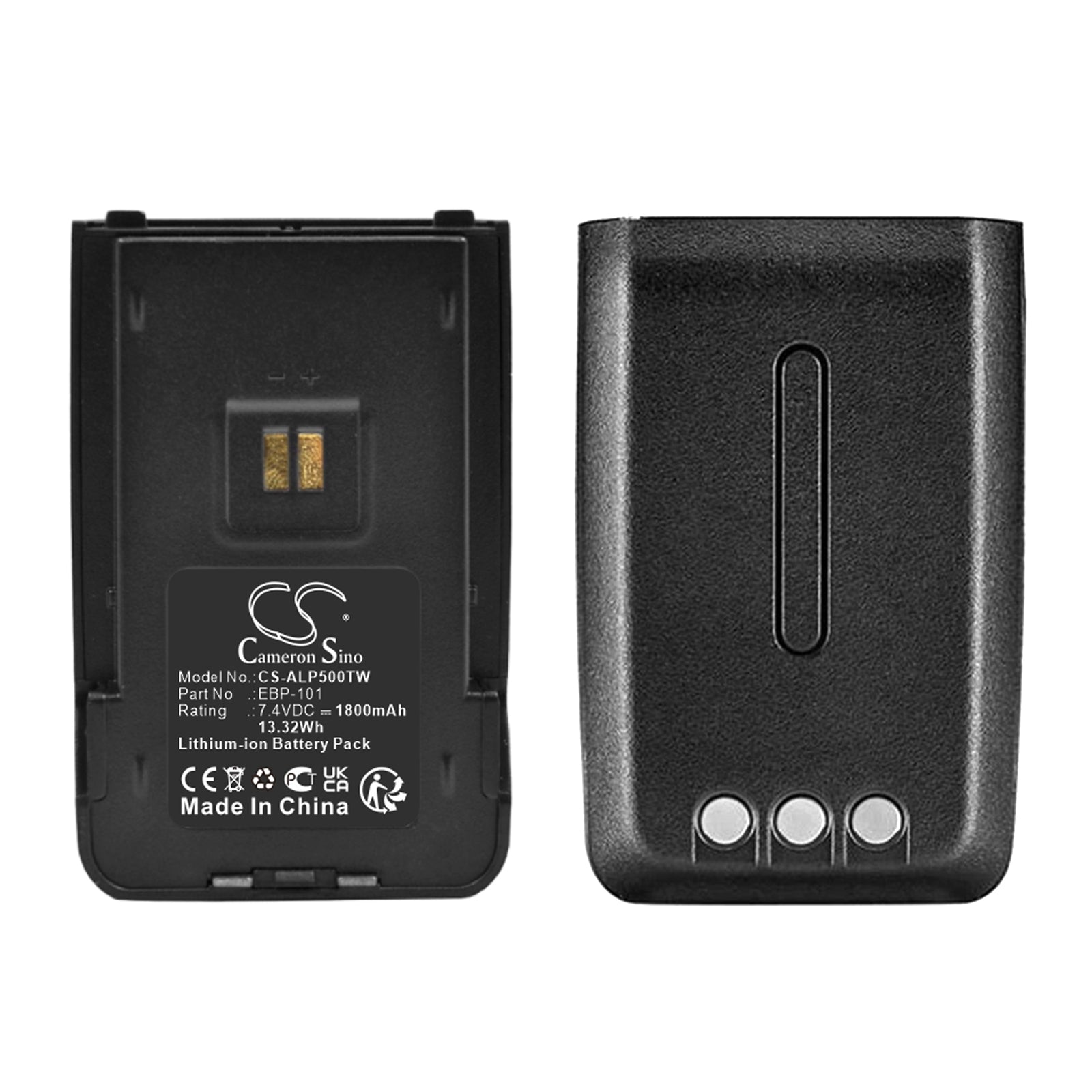 Li-ion, Two-Way Radio Battery fits Alinco Dj-pax4, Dj-vx10, 7.4V, 1800mAh Two-Way Radio Cameron Sino Technology Limited
