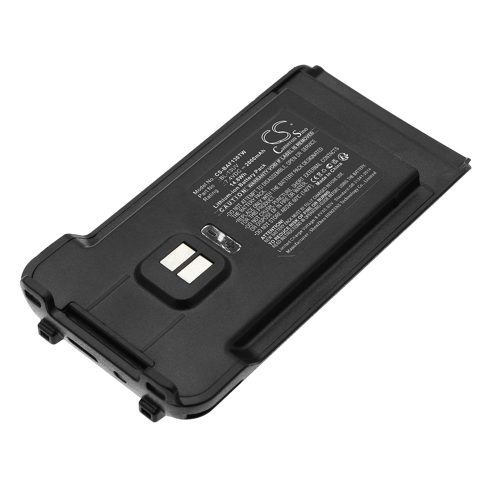 Li-ion, Two-Way Radio Battery fits Explorer Qrz-1, Pofung P15uv, 7.4V, 2000mAh Two-Way Radio Cameron Sino Technology Limited