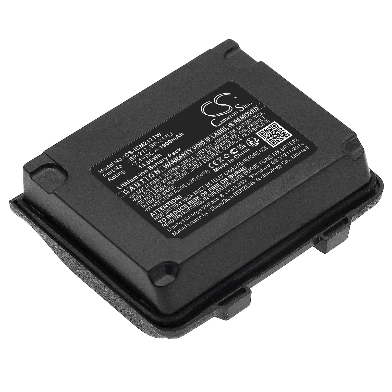 Li-ion, Two-Way Radio Battery fits Icom Ic-80ad, Ic-91a, 7.4V, 1900mAh Two-Way Radio Cameron Sino Technology Limited