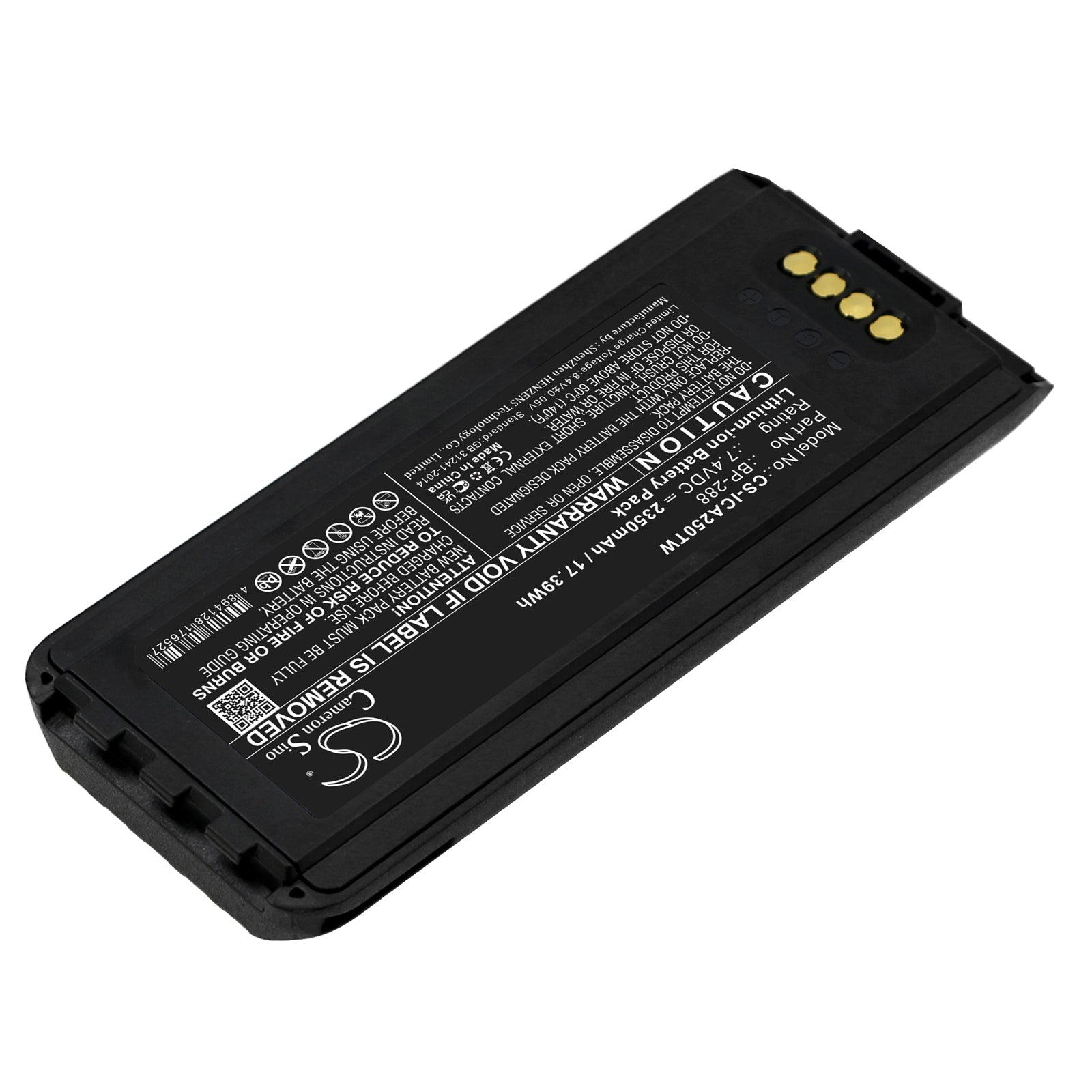 Li-ion, Two-Way Radio Battery fits Icom Ic-a25, Ic-a25ce, 7.4V, 2350mAh Two-Way Radio Cameron Sino Technology Limited