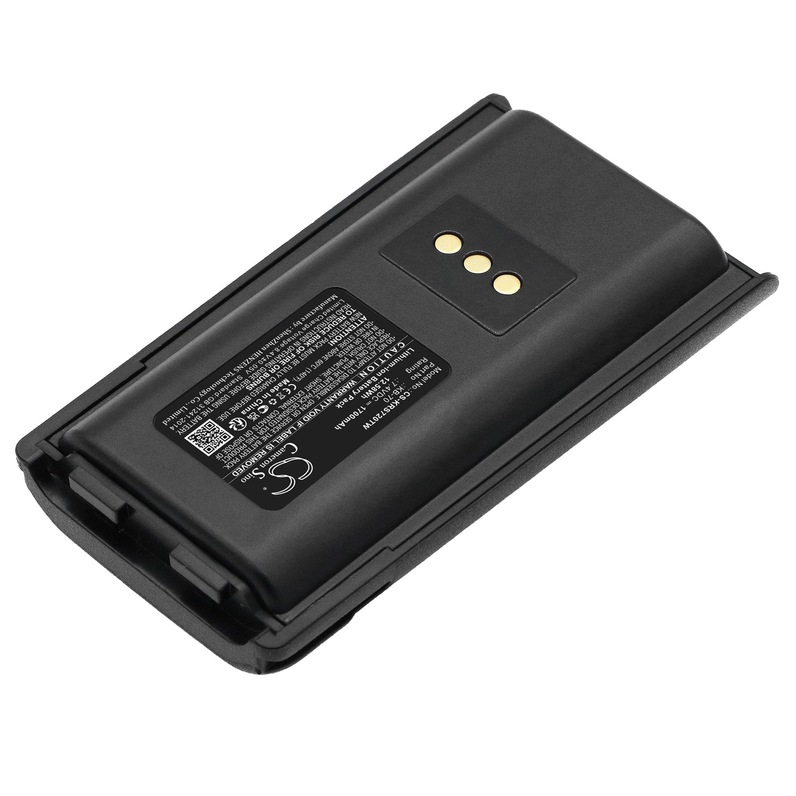 Li-ion, Two-Way Radio Battery fits Kirisun Pt4208, Pt7200, 7.4V, 1700mAh Two-Way Radio Cameron Sino Technology Limited