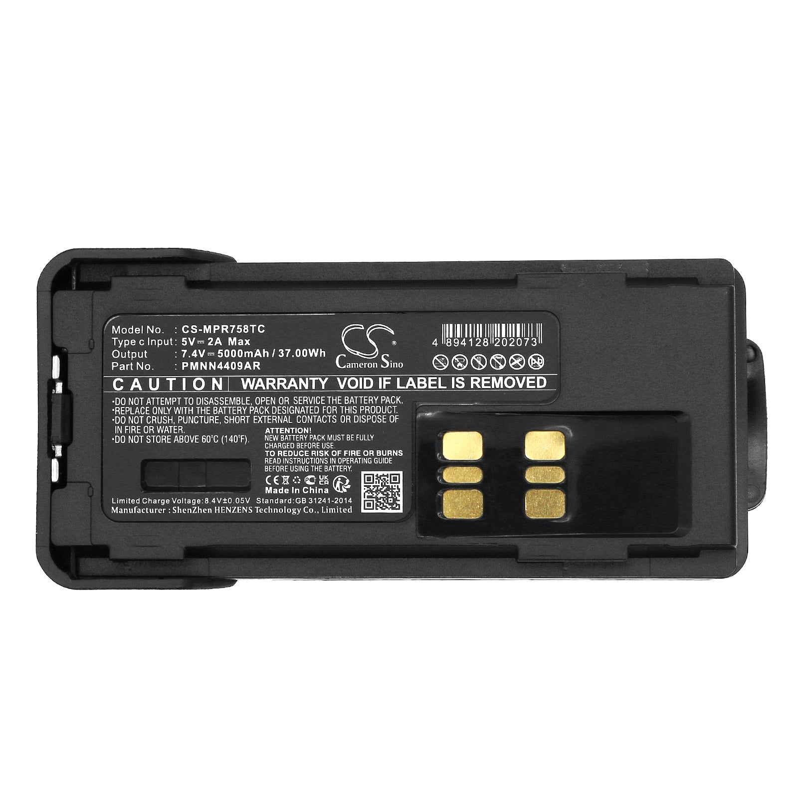 Li-ion, Two-Way Radio Battery fits Motorola Apx2000, Apx3000, 7.4V, 5000mAh Two-Way Radio Cameron Sino Technology Limited