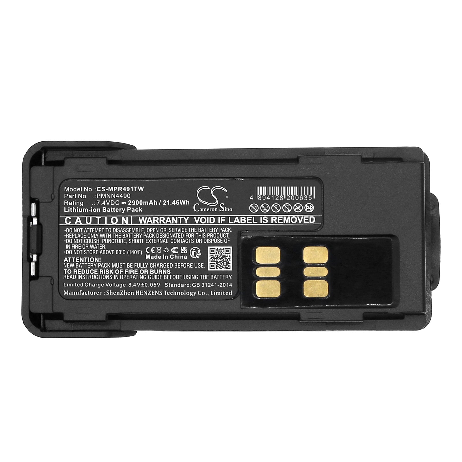Li-ion, Two-Way Radio Battery fits Motorola Dep550e, Dep570, 7.4V, 2900mAh Two-Way Radio Cameron Sino Technology Limited