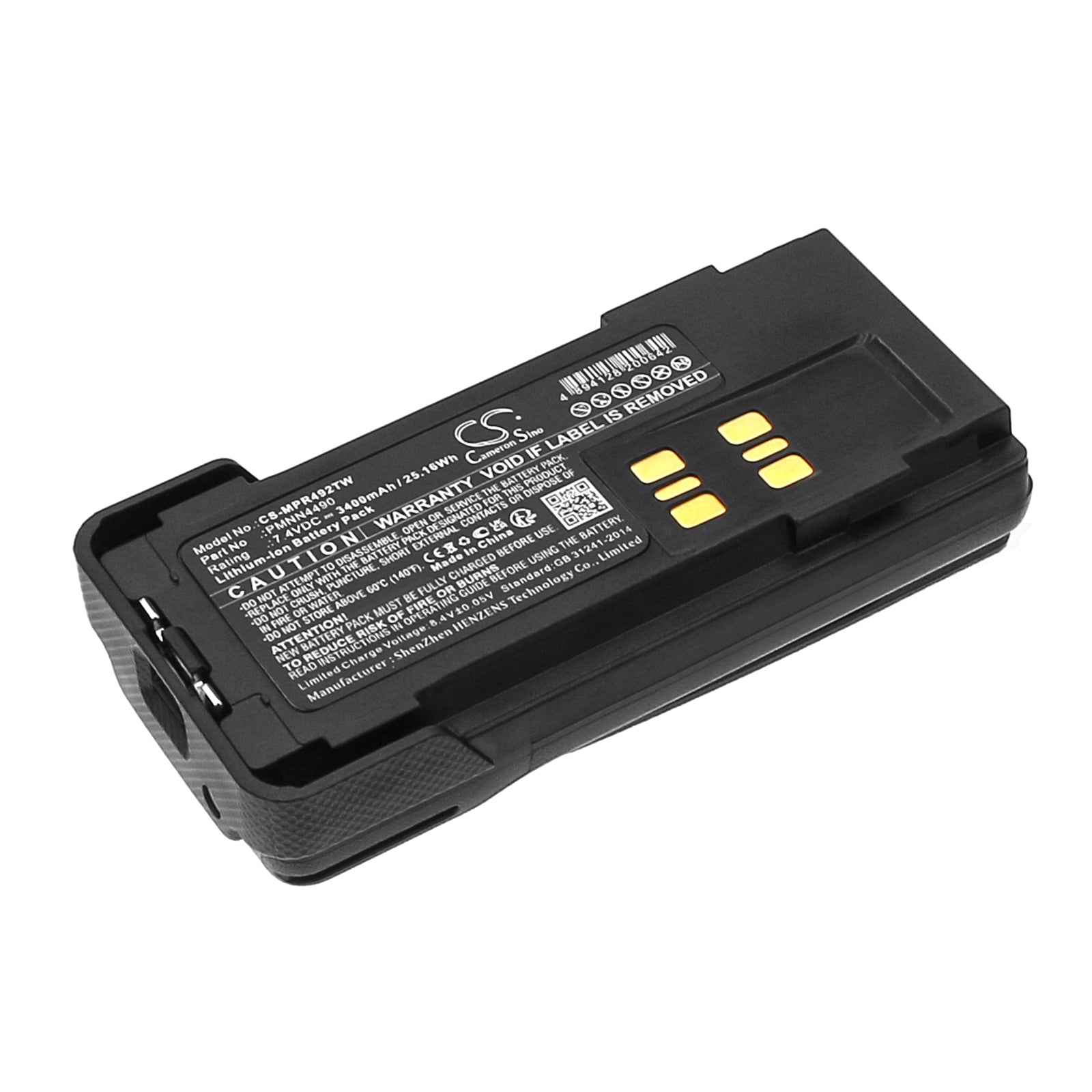 Li-ion, Two-Way Radio Battery fits Motorola Dep550e, Dep570, 7.4V, 3400mAh Two-Way Radio Cameron Sino Technology Limited