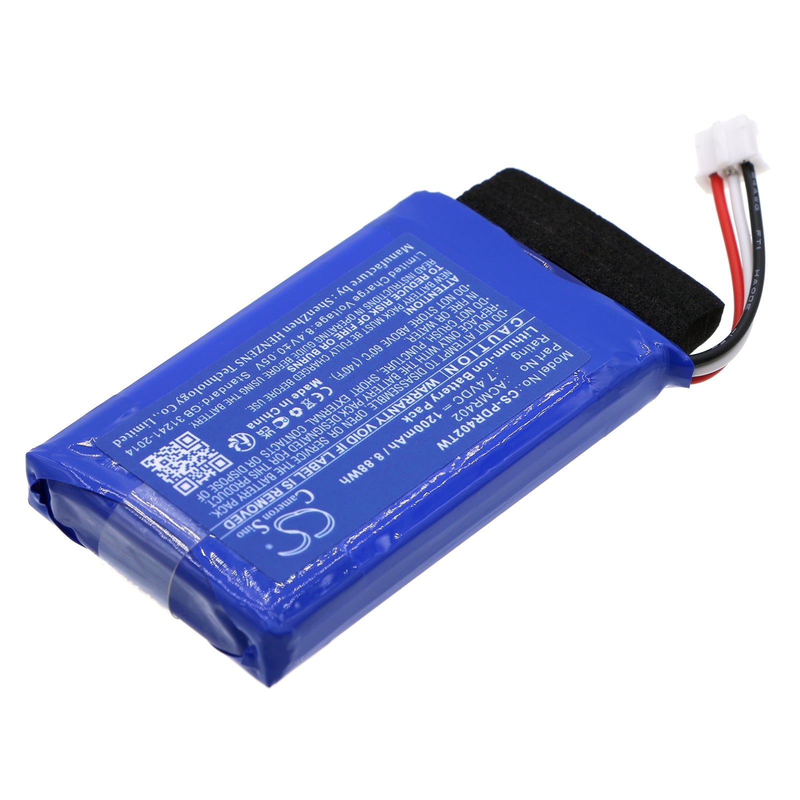 Li-ion, Two-Way Radio Battery fits President Randy 3, Randy Iii, 7.4V, 1200mAh Two-Way Radio Cameron Sino Technology Limited