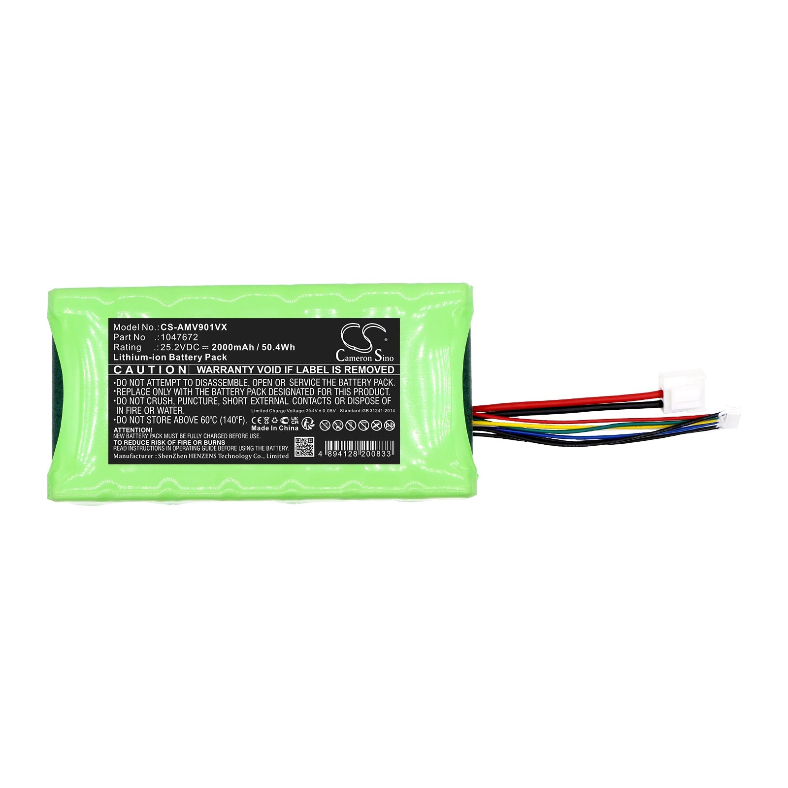 Li-ion, Vacuum Battery fits Amica Vm 9001, 25.2V, 2000mAh Vacuum Cameron Sino Technology Limited
