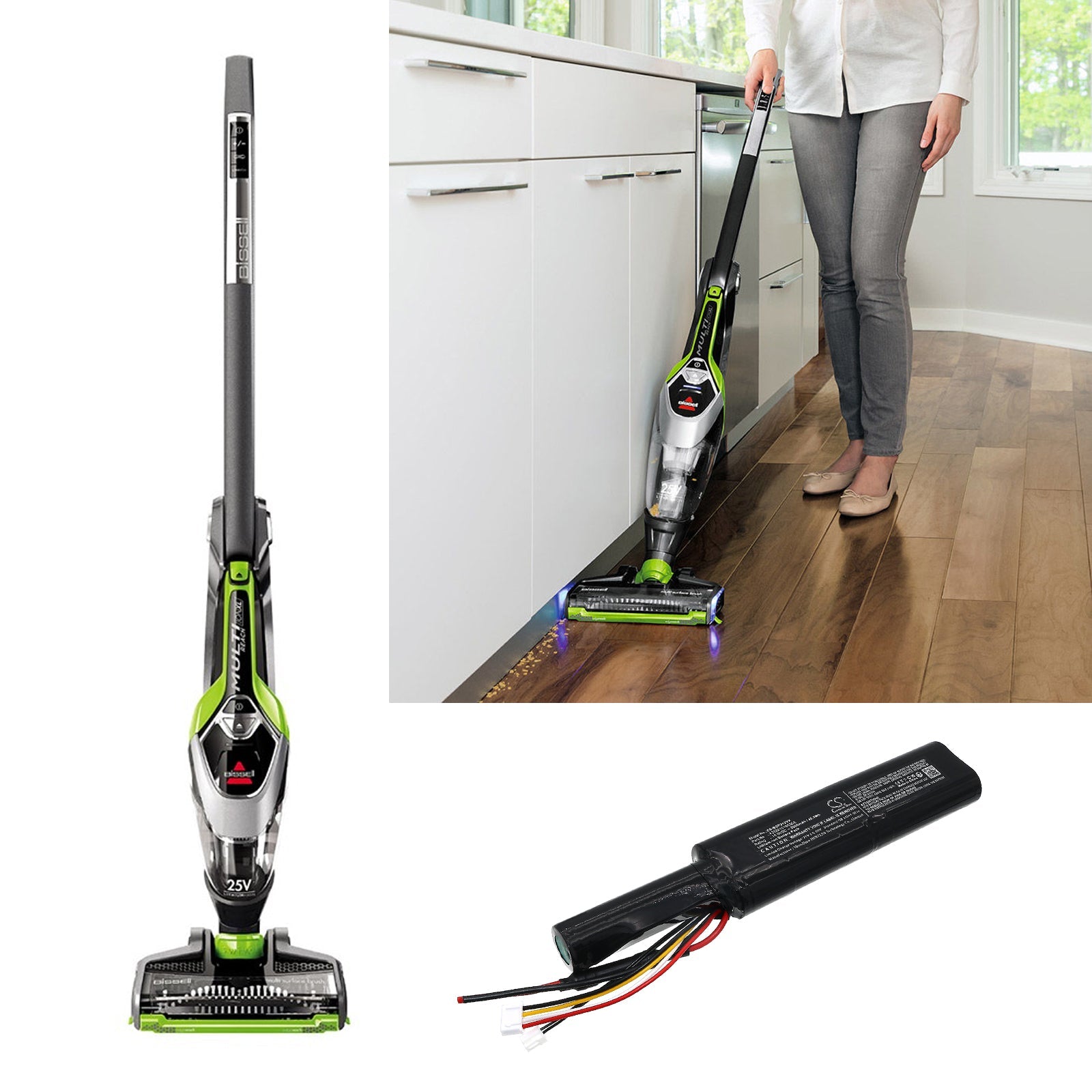 Li-ion, Vacuum Battery fits Bissell Bolt Ion Xrt, Multireach 1312, 18.0V, 2500mAh Vacuum Cameron Sino Technology Limited