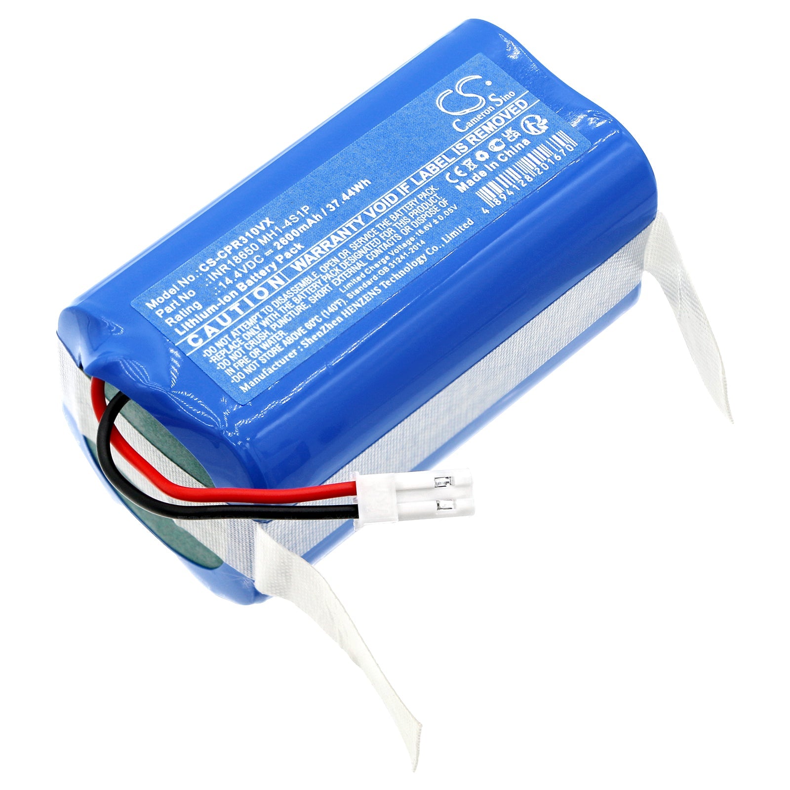 Li-ion, Vacuum Battery fits Concept Vr3000, Vr3110, 14.4V, 2600mAh Vacuum Cameron Sino Technology Limited
