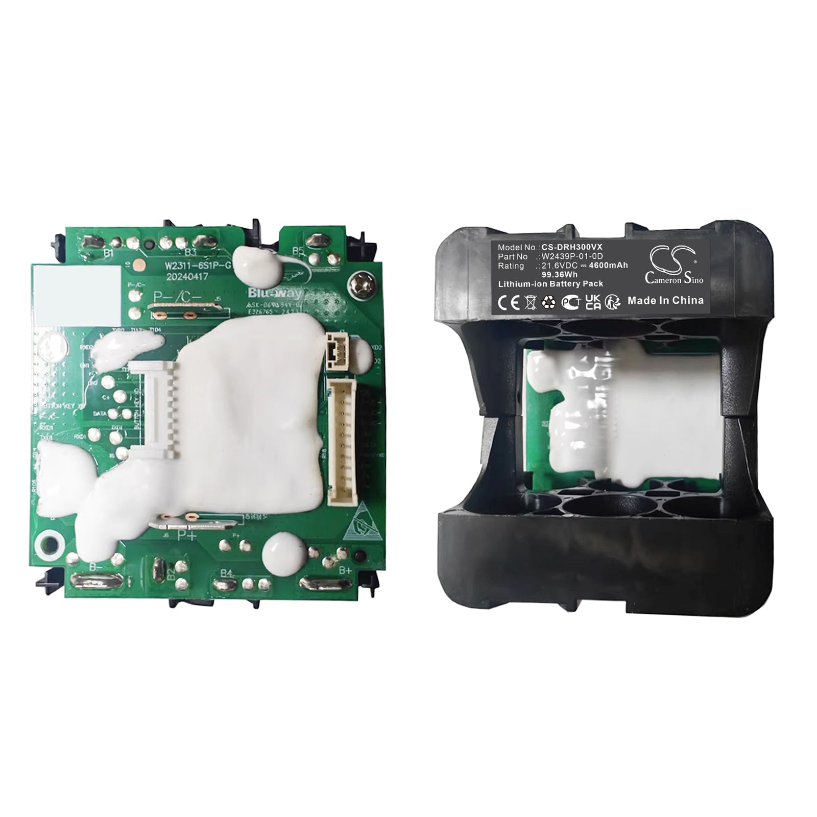 Li-ion, Vacuum Battery fits Dreame H30 Ultra, 21.6V, 4600mAh Vacuum Cameron Sino Technology Limited