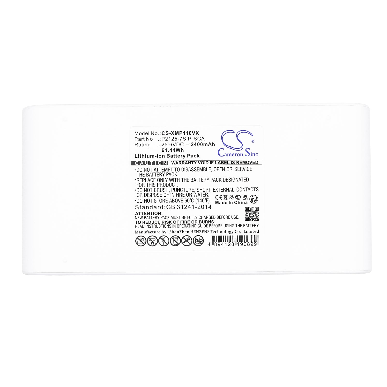 Li-ion, Vacuum Battery fits Dreame P10, P10 Pro, 25.6V, 2400mAh Vacuum Cameron Sino Technology Limited