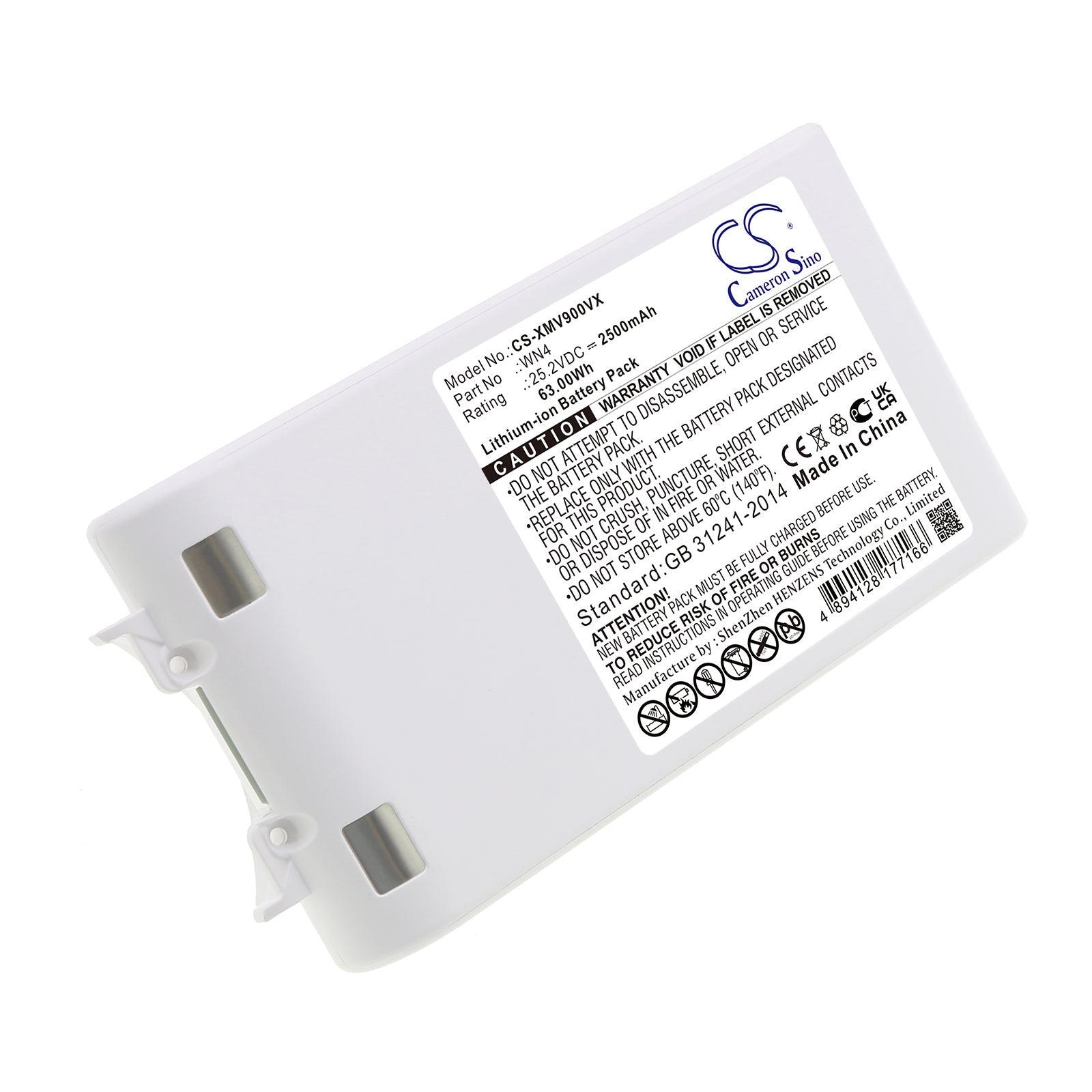 Li-ion, Vacuum Battery fits Dreame V10, V8, 25.2V, 2500mAh Vacuum Cameron Sino Technology Limited