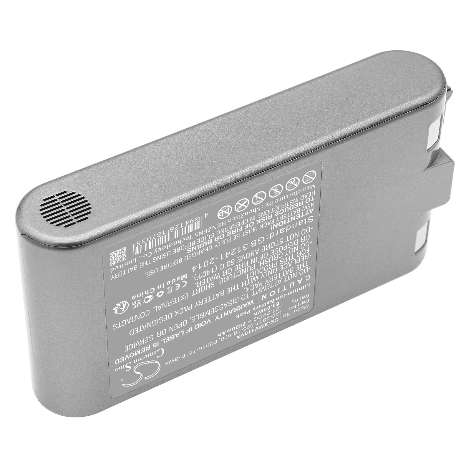 Li-ion, Vacuum Battery fits Dreame V11, V11se, 25.2V, 2500mAh Vacuum Cameron Sino Technology Limited