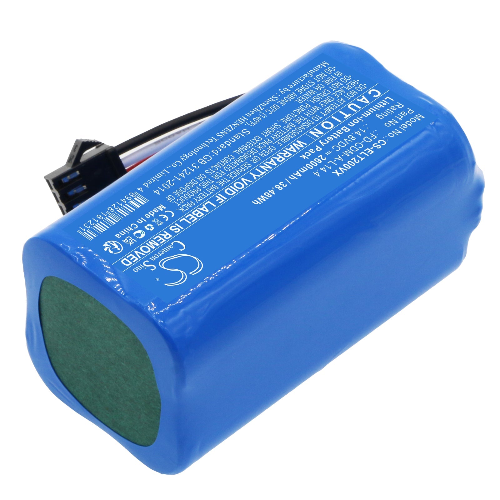 Li-ion, Vacuum Battery fits Dymosen C1, D1, 14.8V, 2600mAh Vacuum Cameron Sino Technology Limited